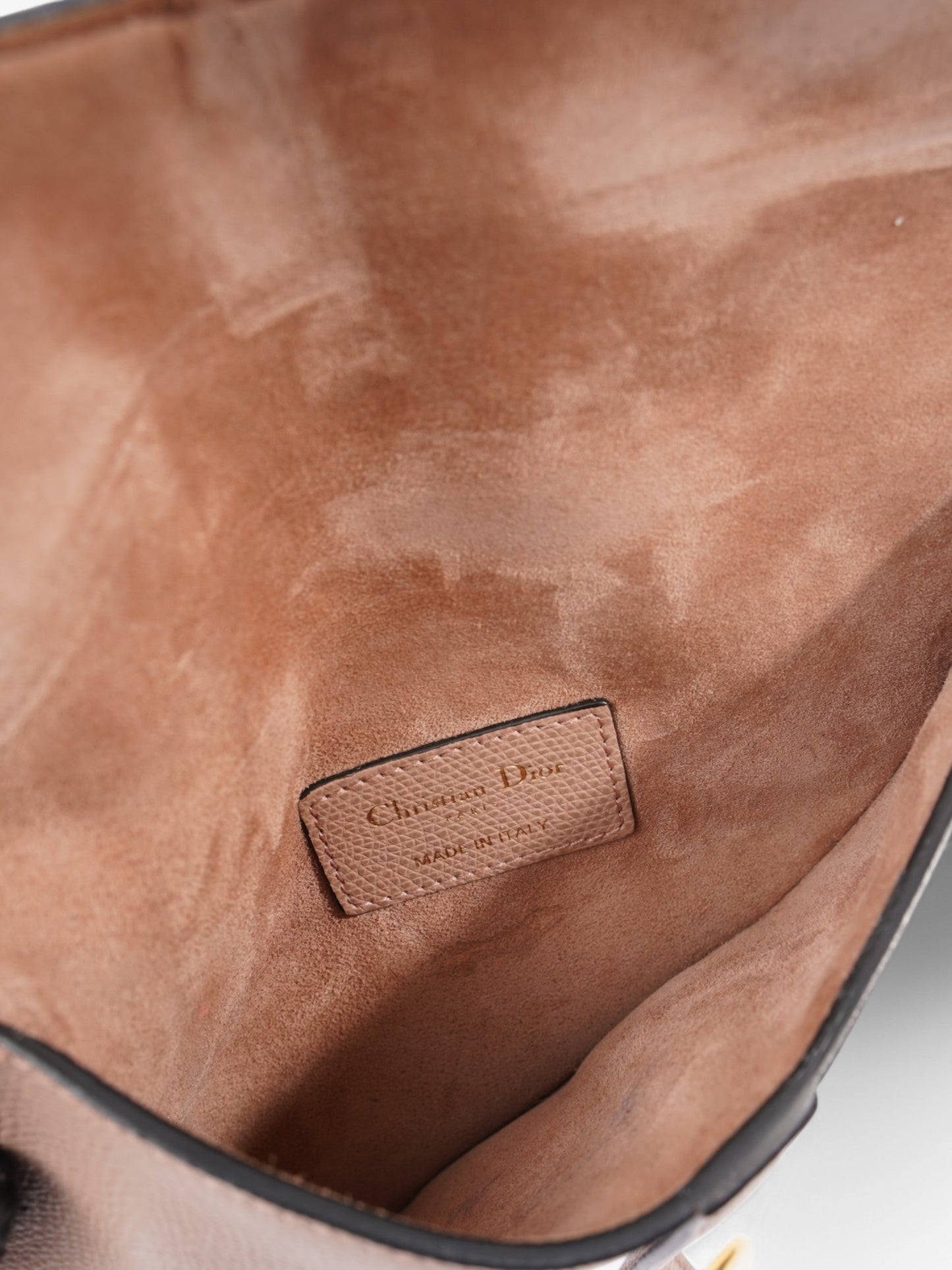 Christian Dior Saddle Belt Bag Rose Beige Calfskin Leather