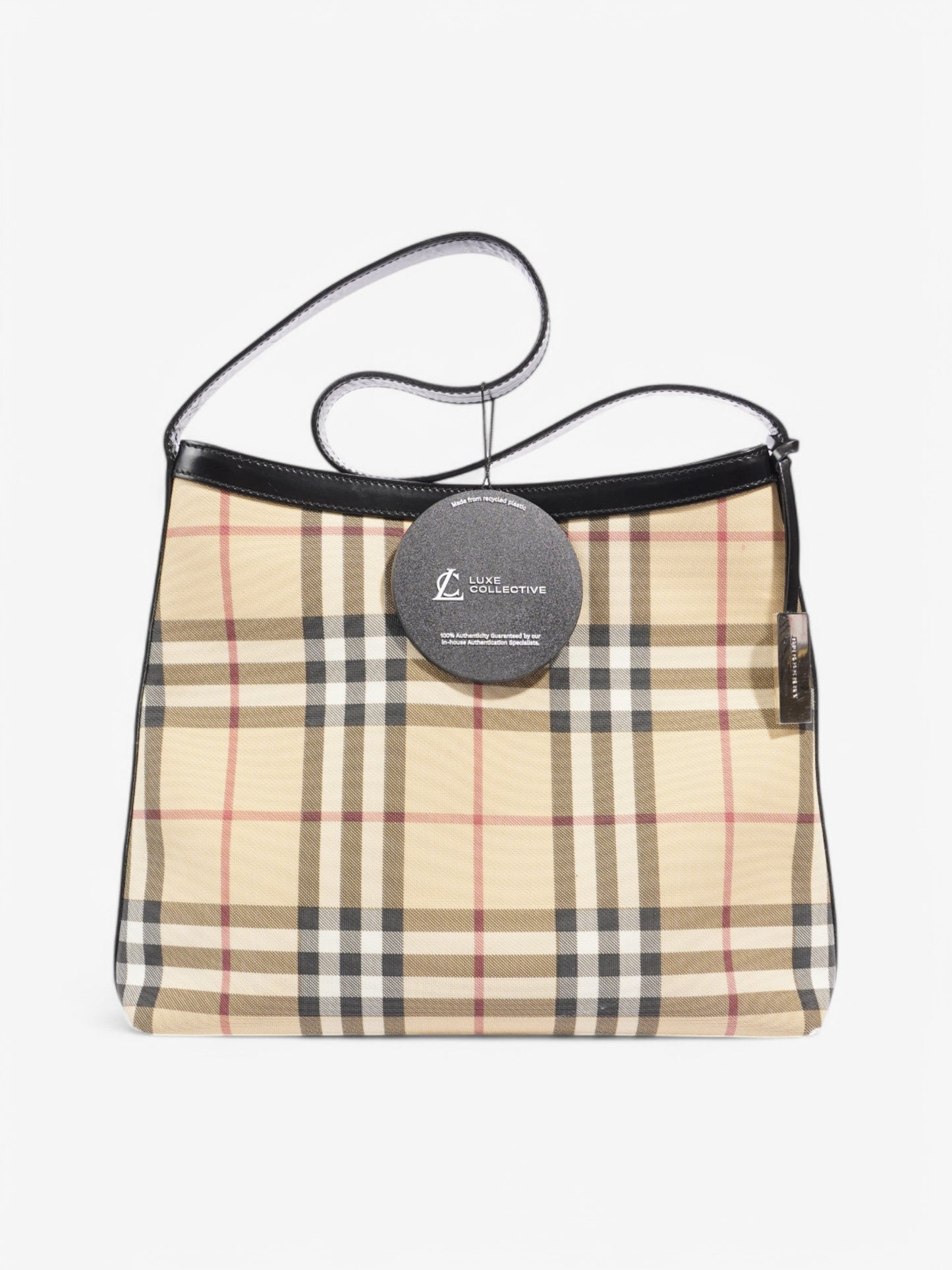 Burberry Shoulder Bag Check Coated Canvas