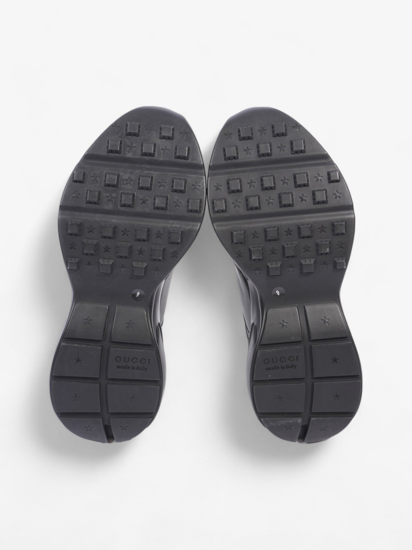 Gucci Rython Sneakers Black / White Leather EU 43 UK 9