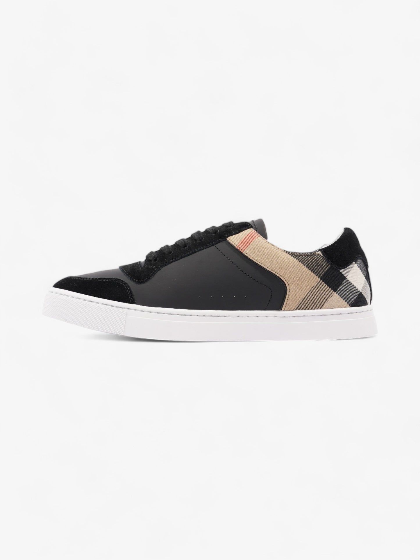 Burberry Vintage Check Panelled Sneakers Black / Nova Check Leather EU 41.5 UK 7.5