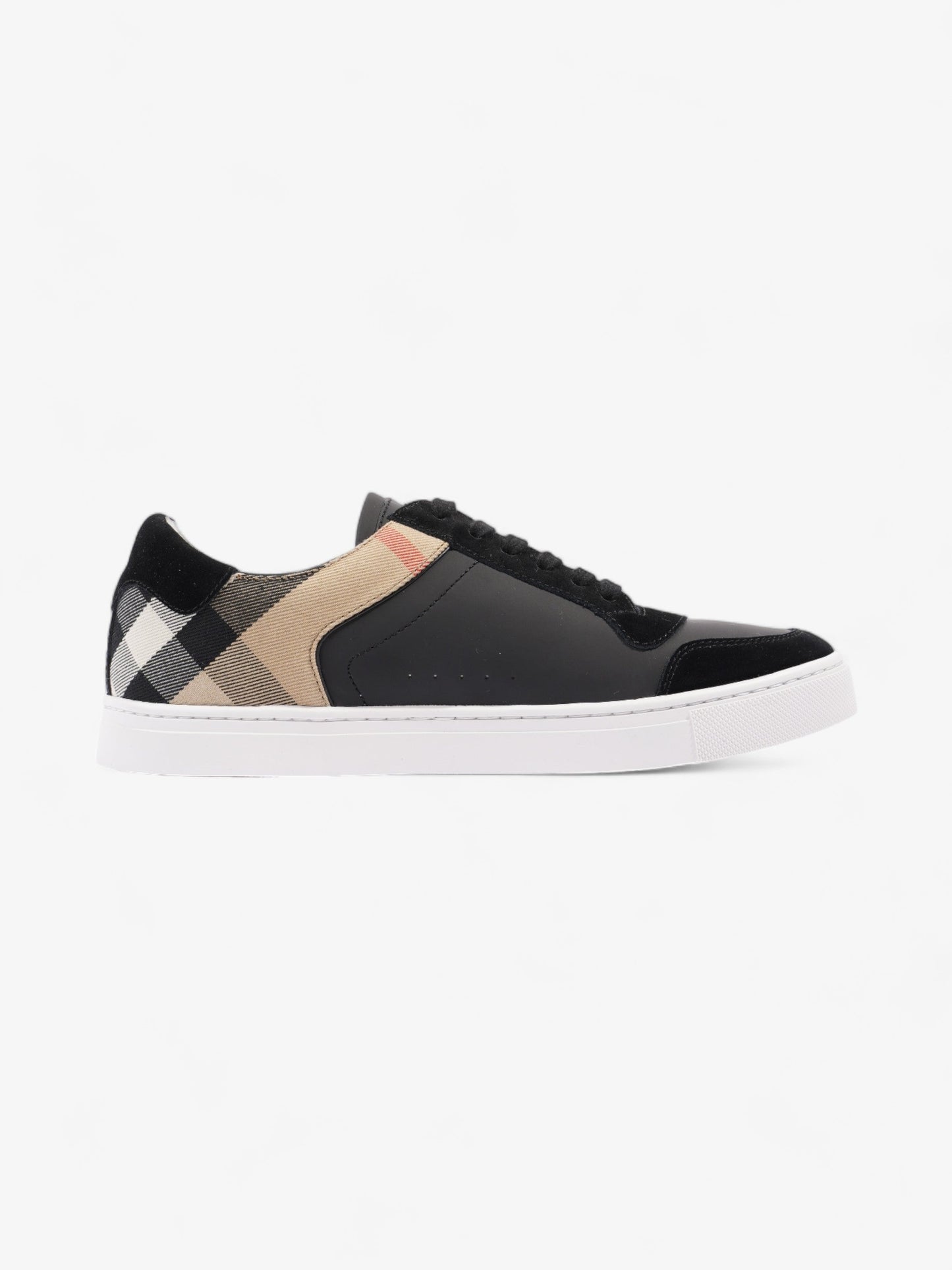 Burberry Vintage Check Panelled Sneakers Black / Nova Check Leather EU 41.5 UK 7.5