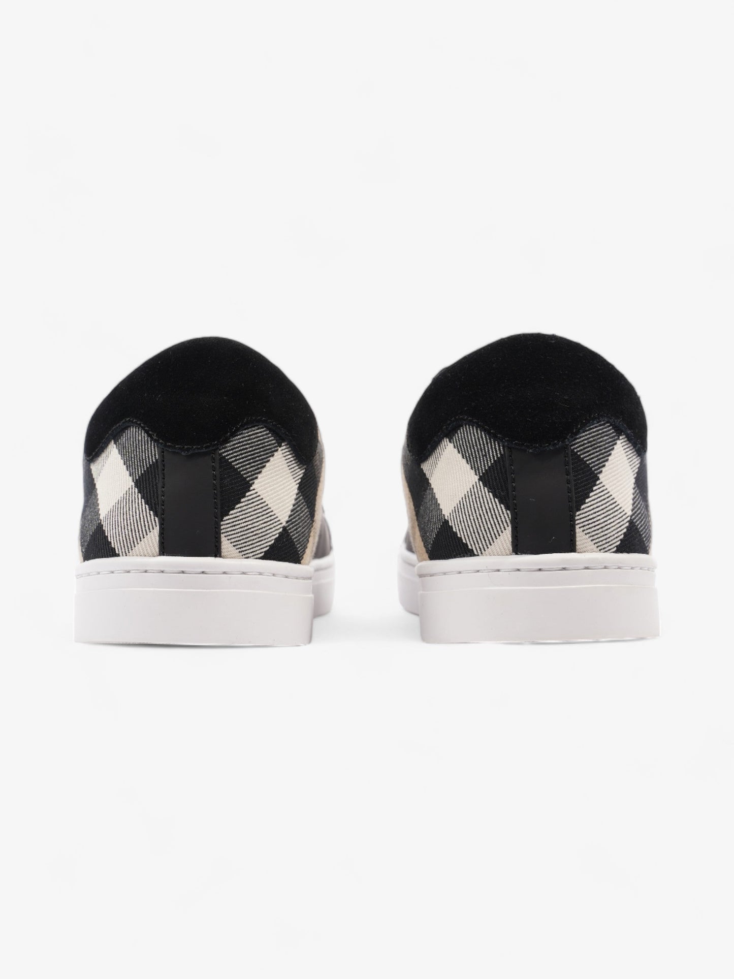 Burberry Vintage Check Panelled Sneakers Black / Nova Check Leather EU 41.5 UK 7.5