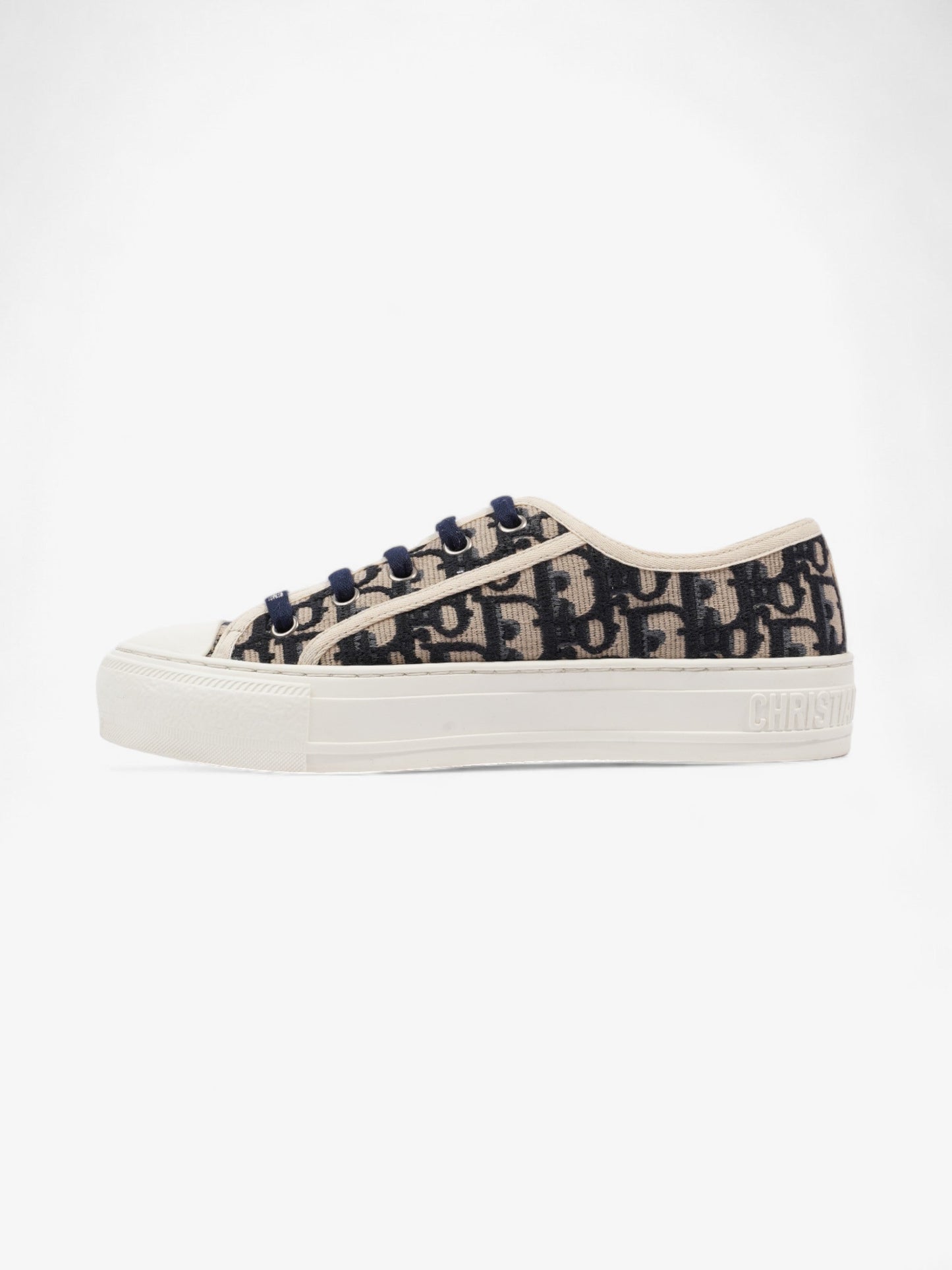 Christian Dior Walk'n'Dior Sneaker Beige / Navy / White Canvas EU 36.5 UK 3.5