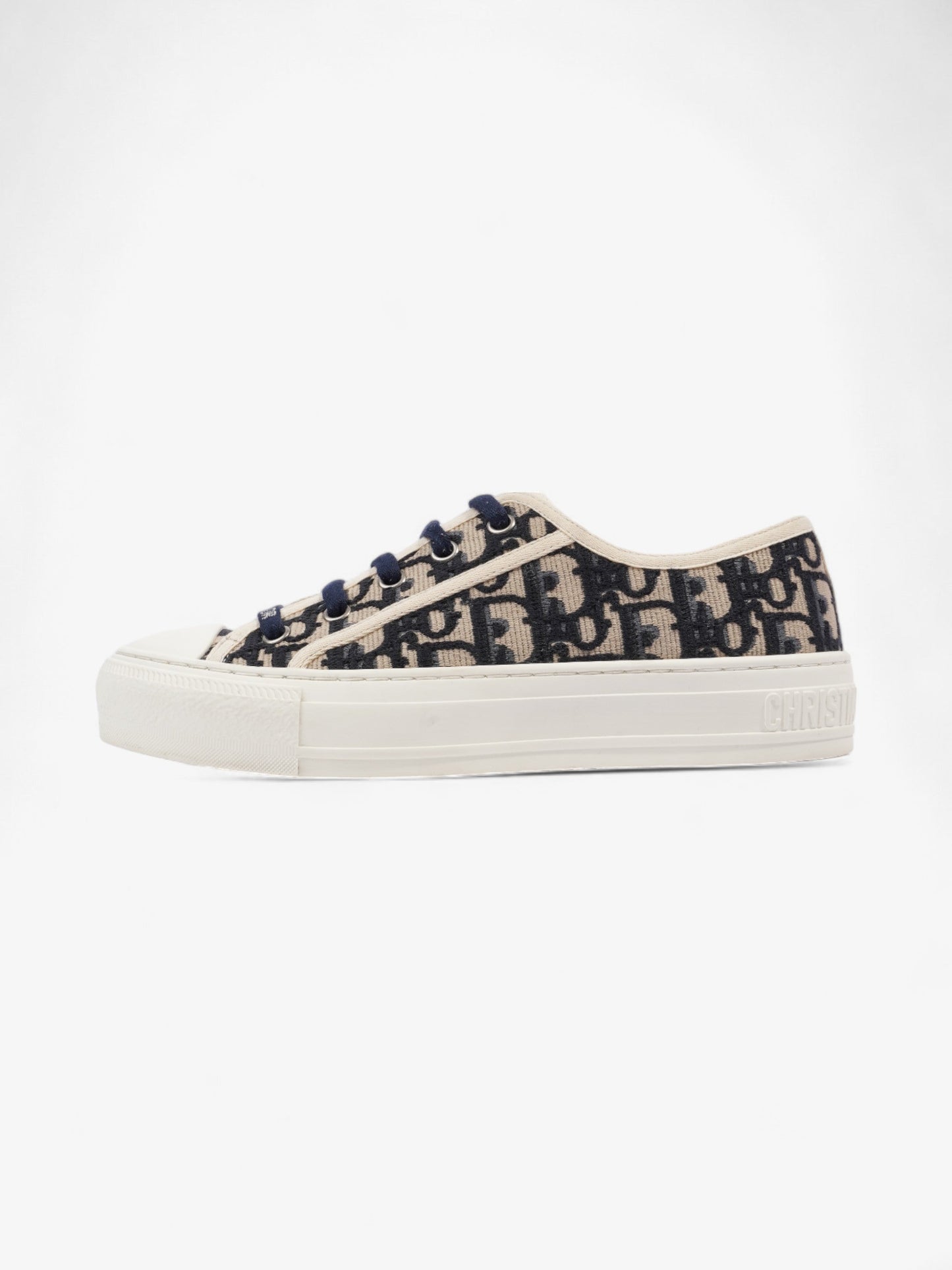 Christian Dior Walk'n'Dior Sneaker Beige / Navy / White Canvas EU 36.5 UK 3.5