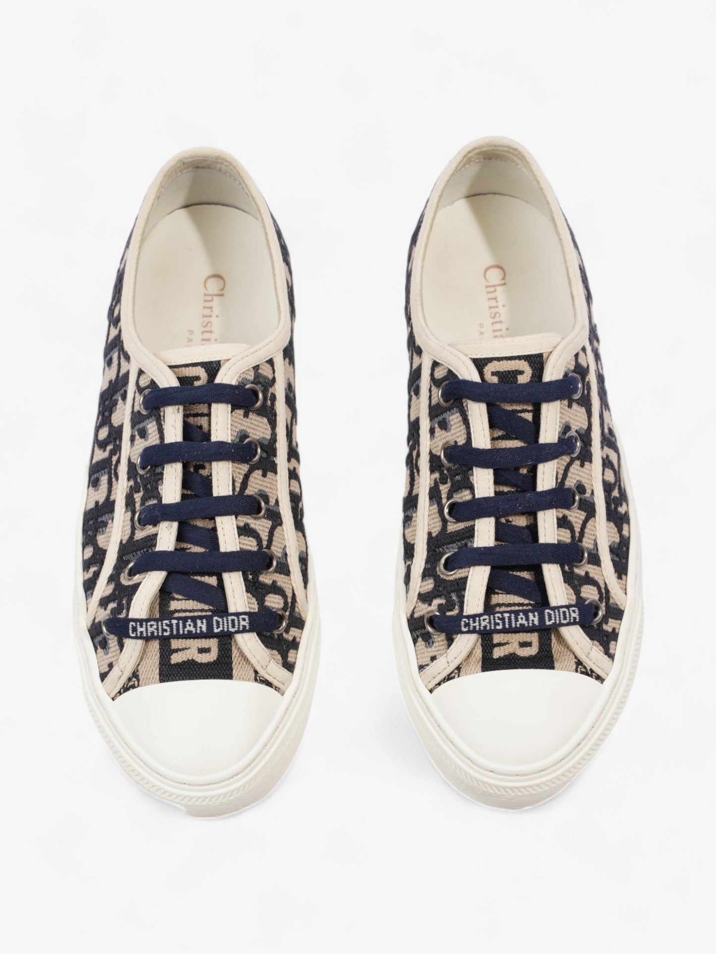 Christian Dior Walk'n'Dior Sneaker Beige / Navy / White Canvas EU 36.5 UK 3.5