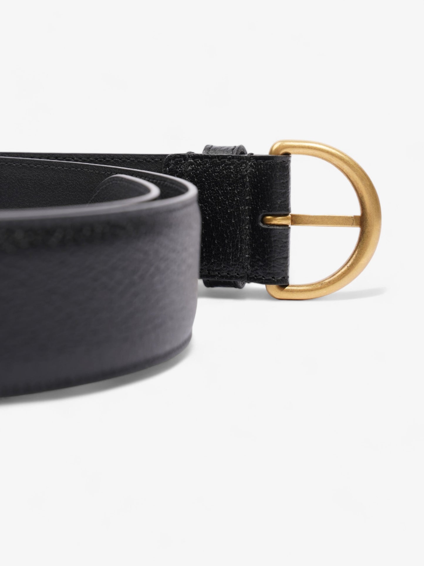 Gucci Buckle Belt Black Leather 105cm 42"
