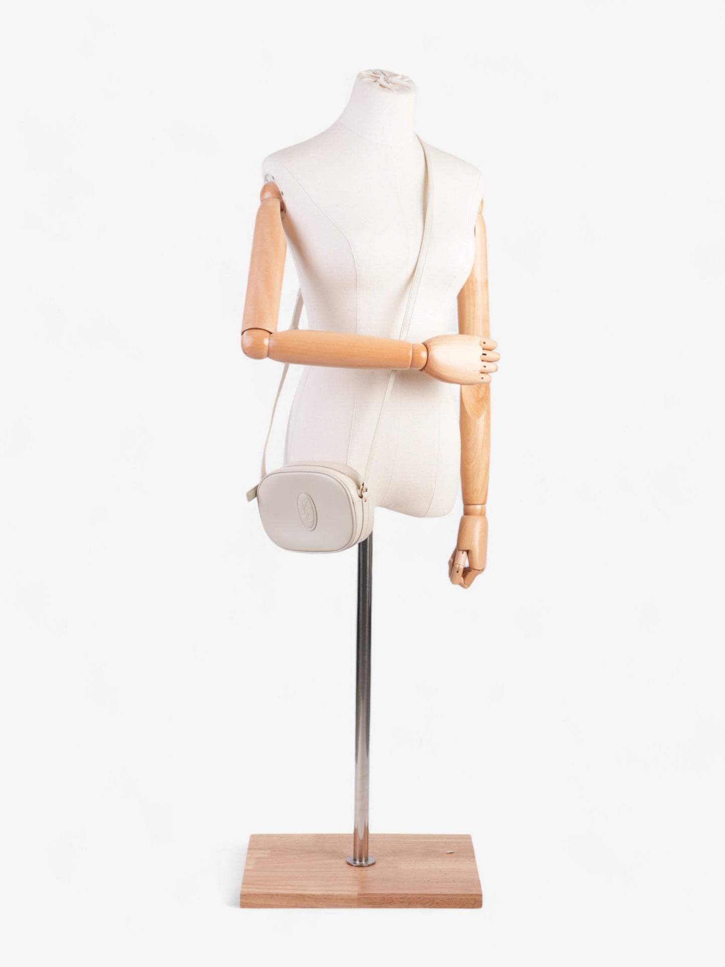 Saint Laurent Le 61 Camera Bag White Calfskin Leather