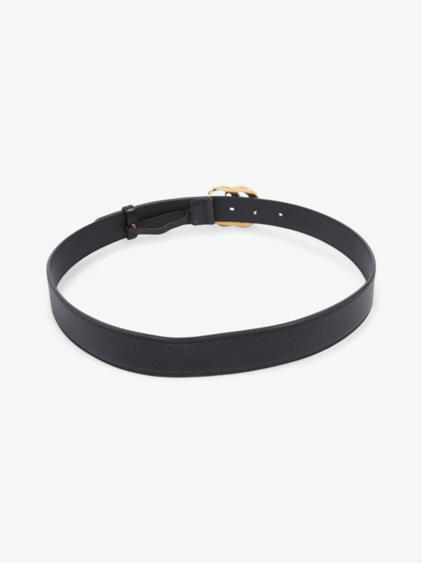 Gucci Marmont Belt Black / Gold Leather 80cm 32"