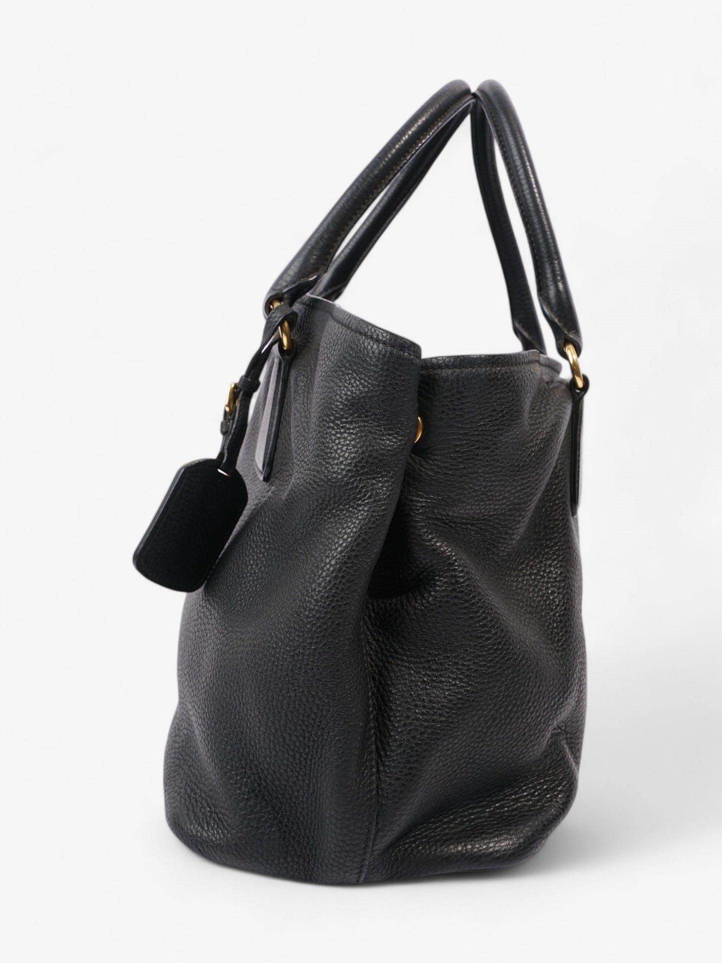 Prada Daino Tote Black Calfskin Leather