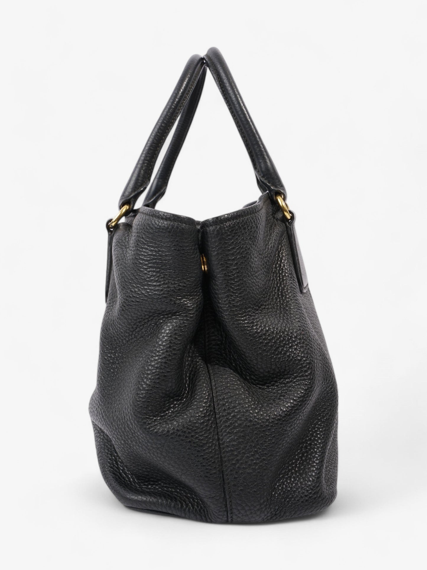 Prada Daino Tote Black Calfskin Leather