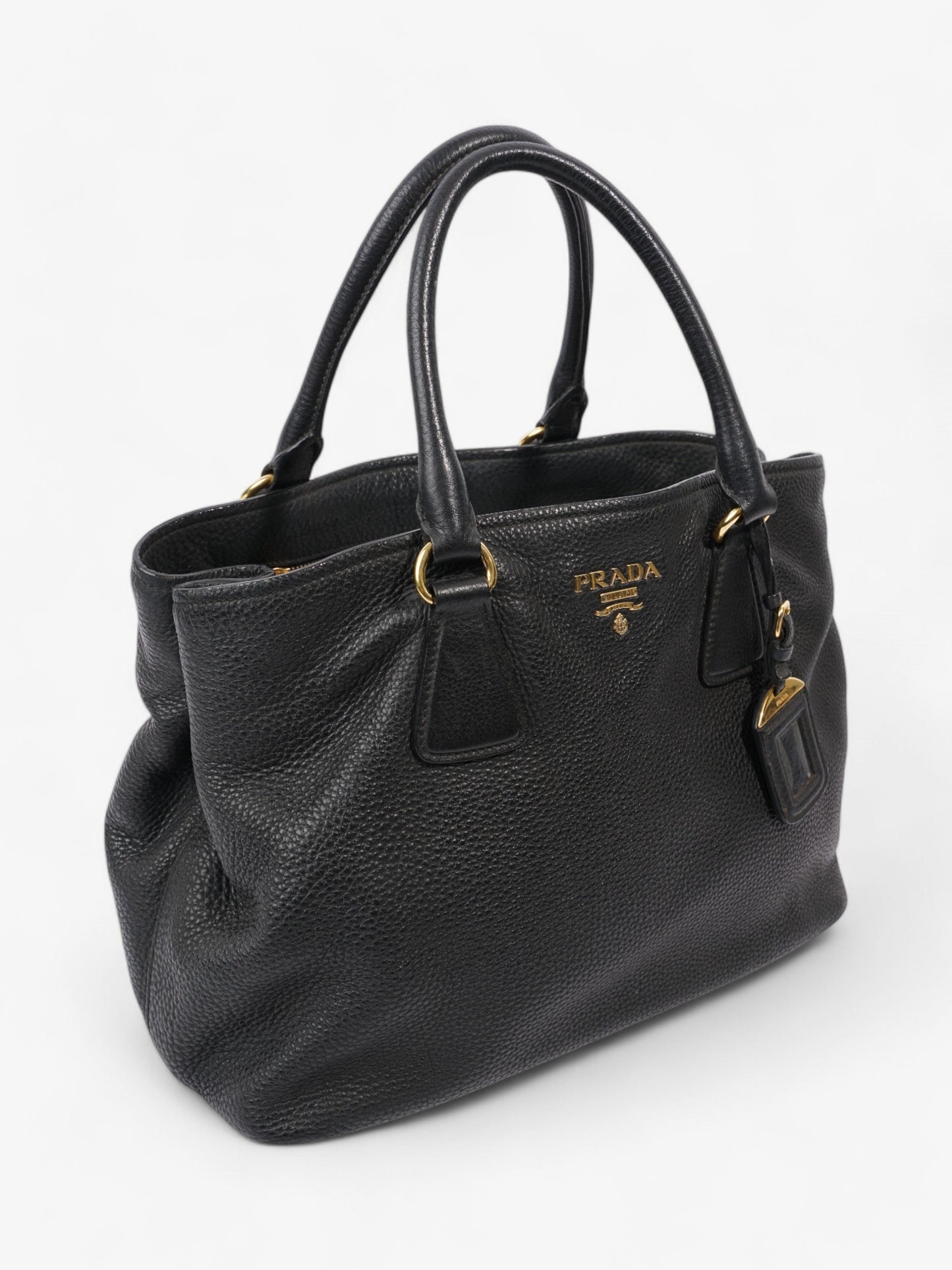 Prada Daino Tote Black Calfskin Leather