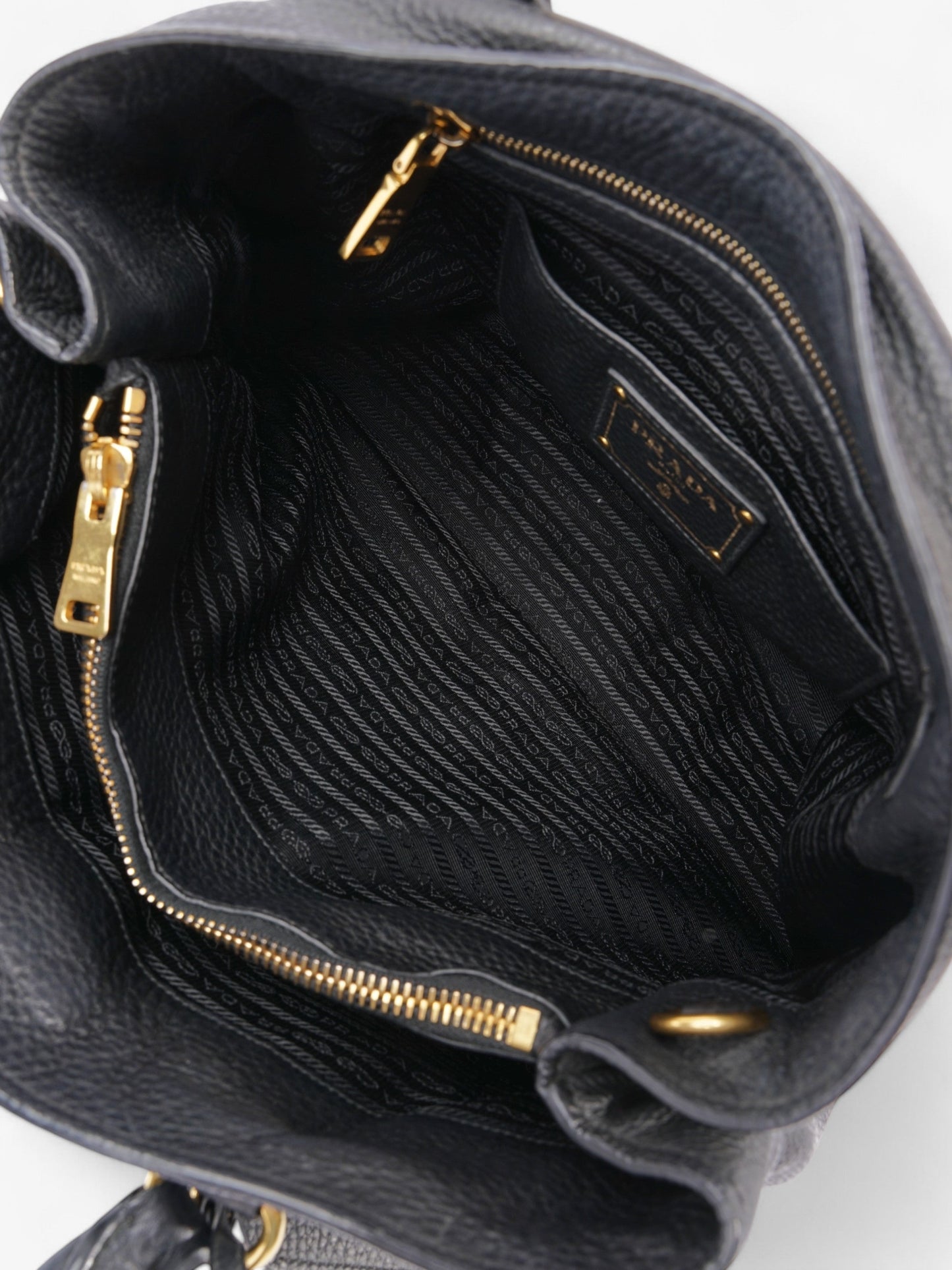 Prada Daino Tote Black Calfskin Leather
