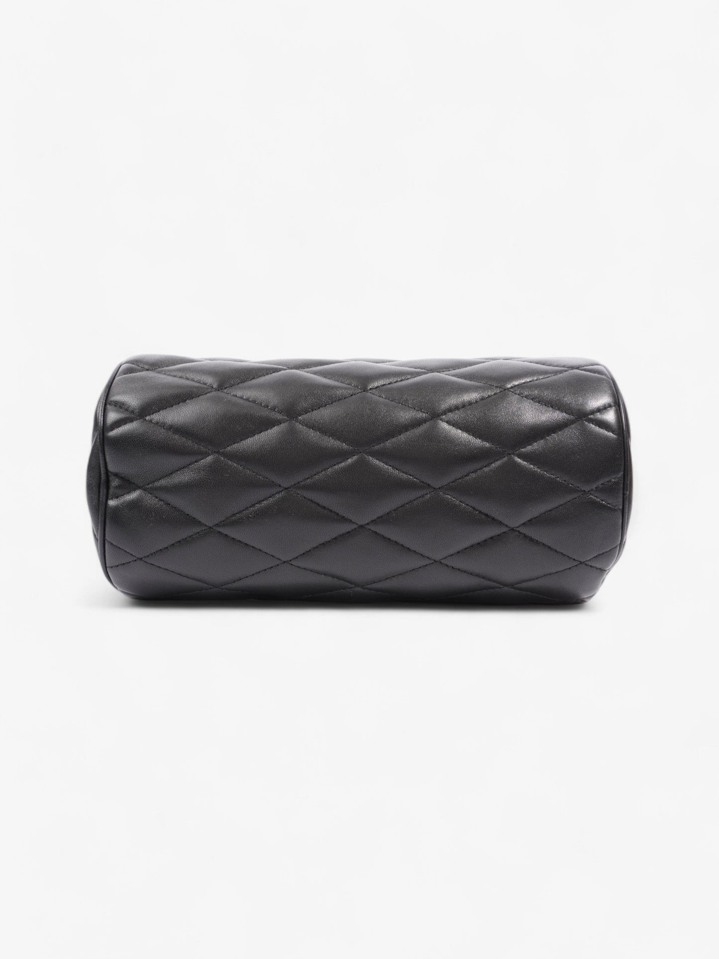 Saint Laurent Sade Tube Bag Black Lambskin Leather Small