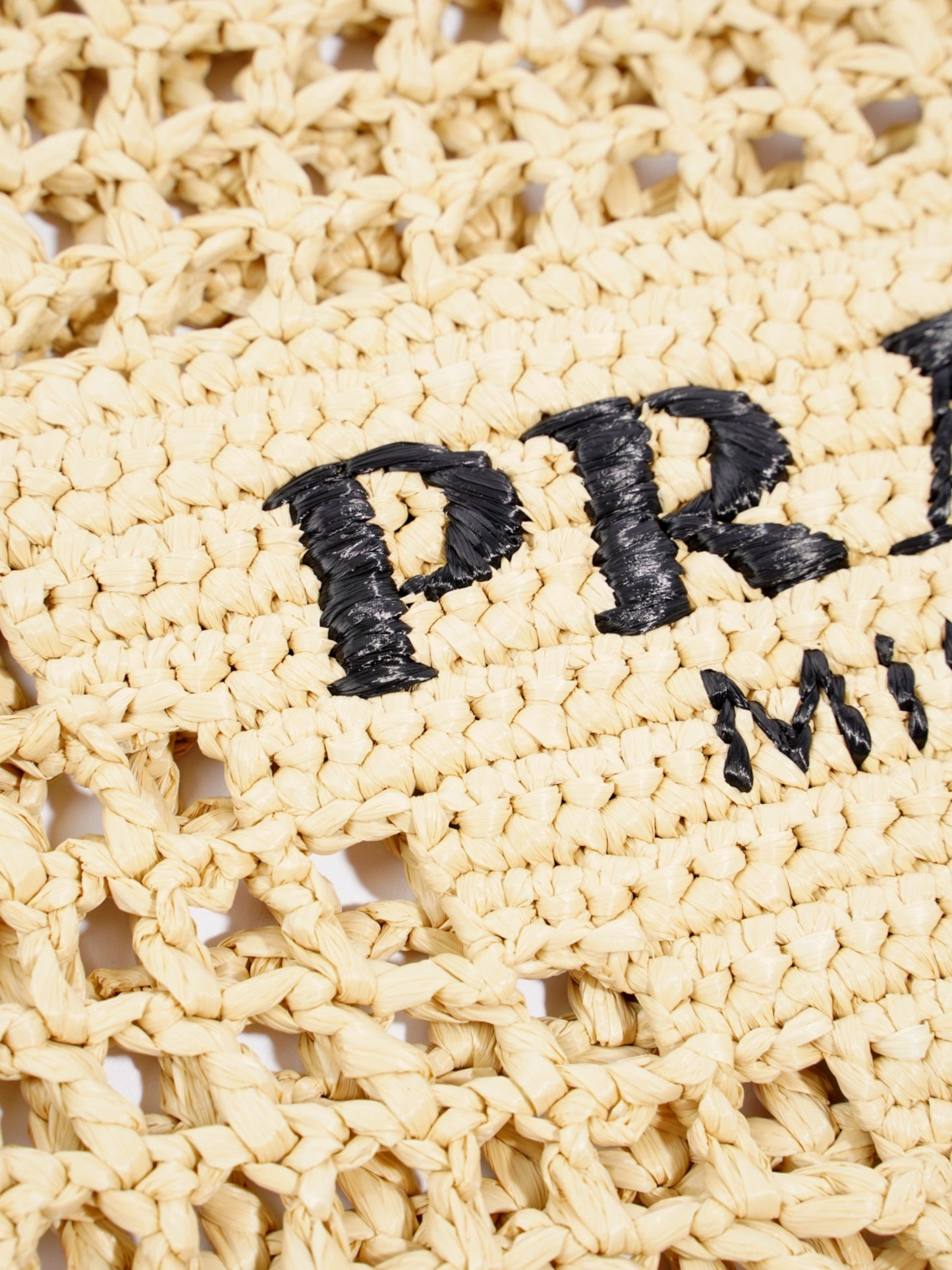 Prada Crochet Tote Natural Raffia Small