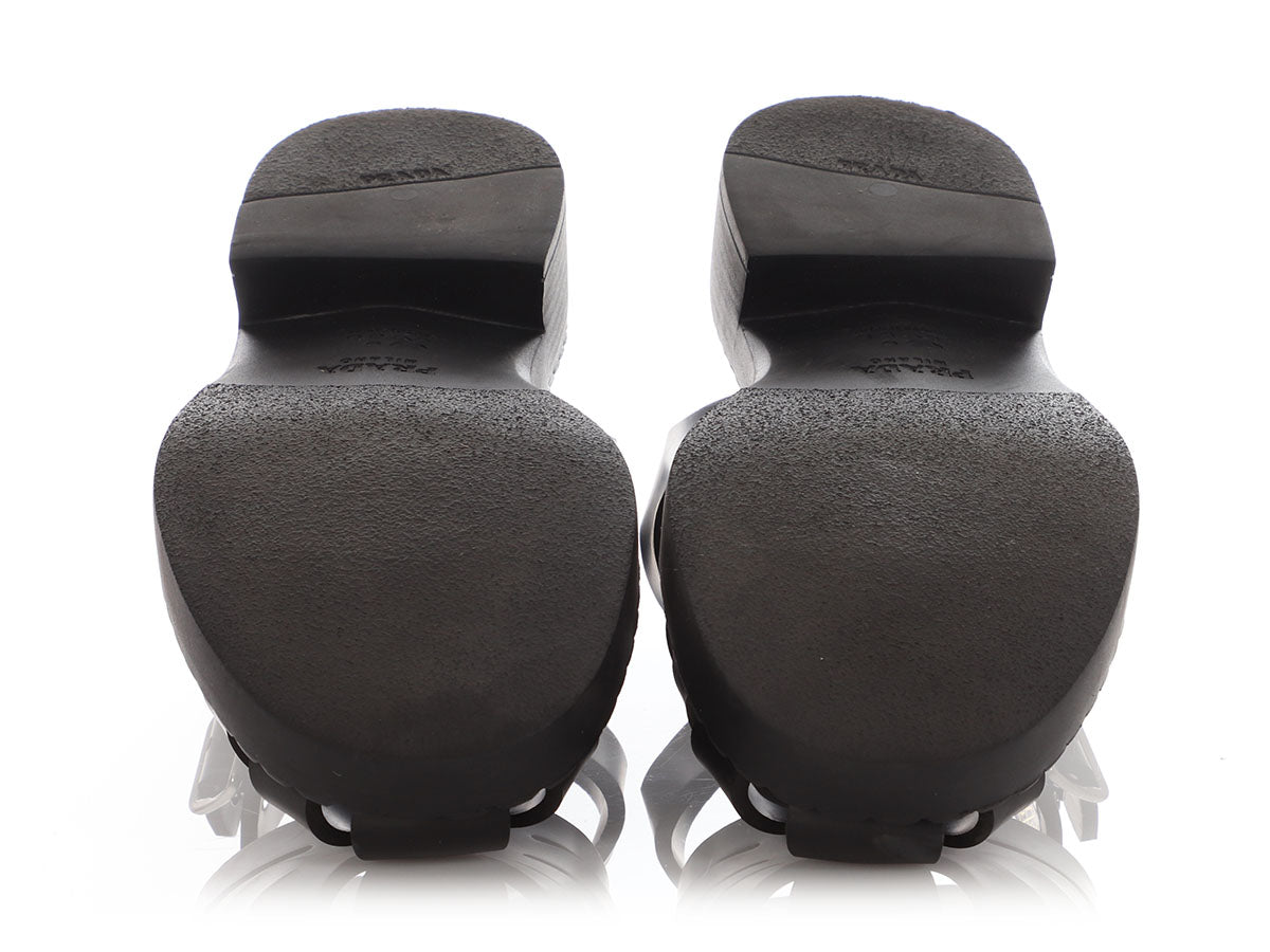 Prada Black Foam Rubber Sandals