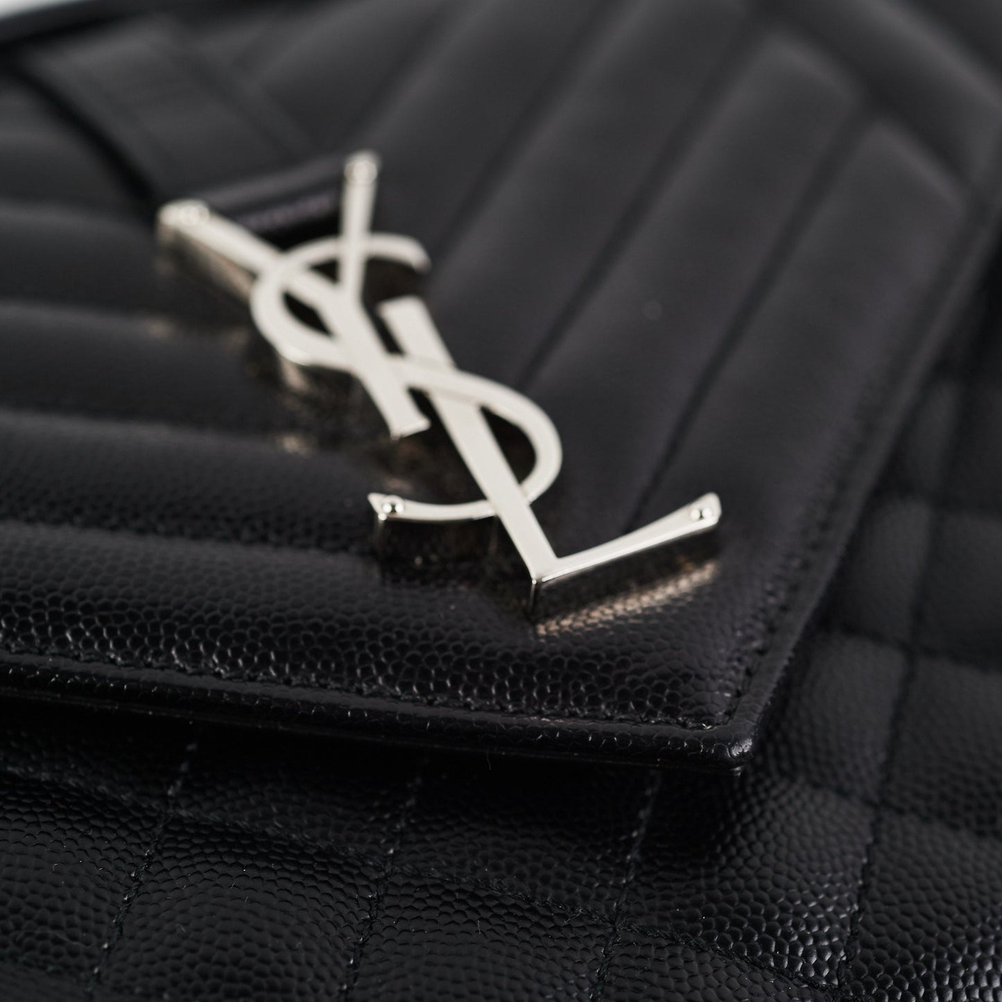 Saint Laurent Medium Black Envelope Shoulder Bag