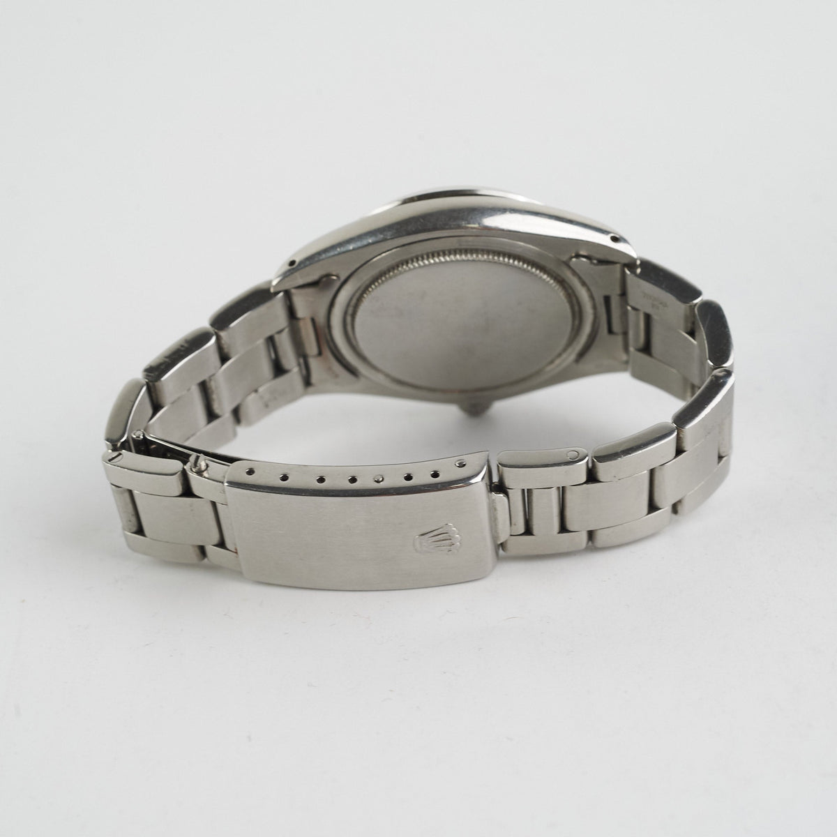 Rolex Oysterdate Black Dial Silver Oyster Bracelet 34 MM