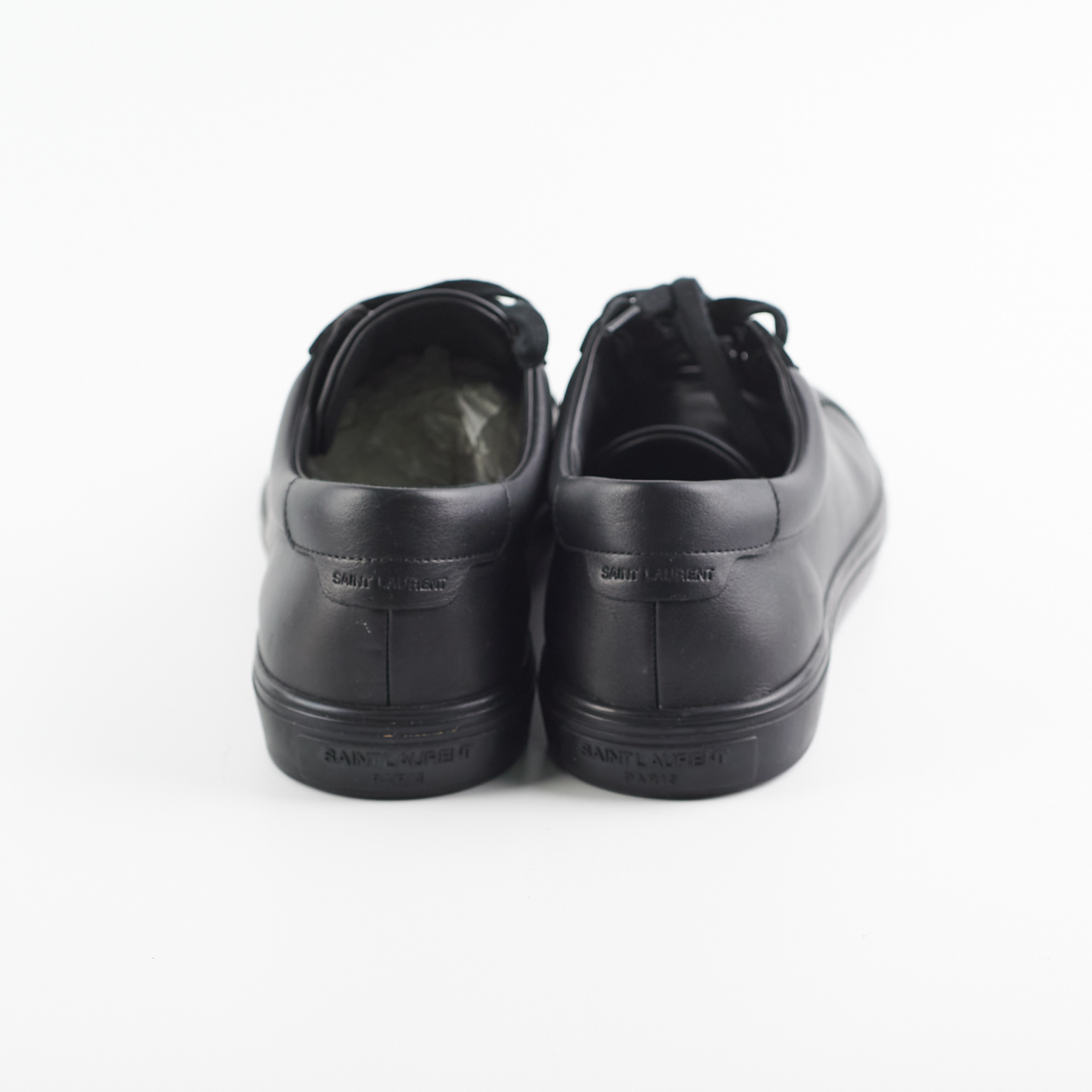 Saint Laurent Leather Sneakers Black 41