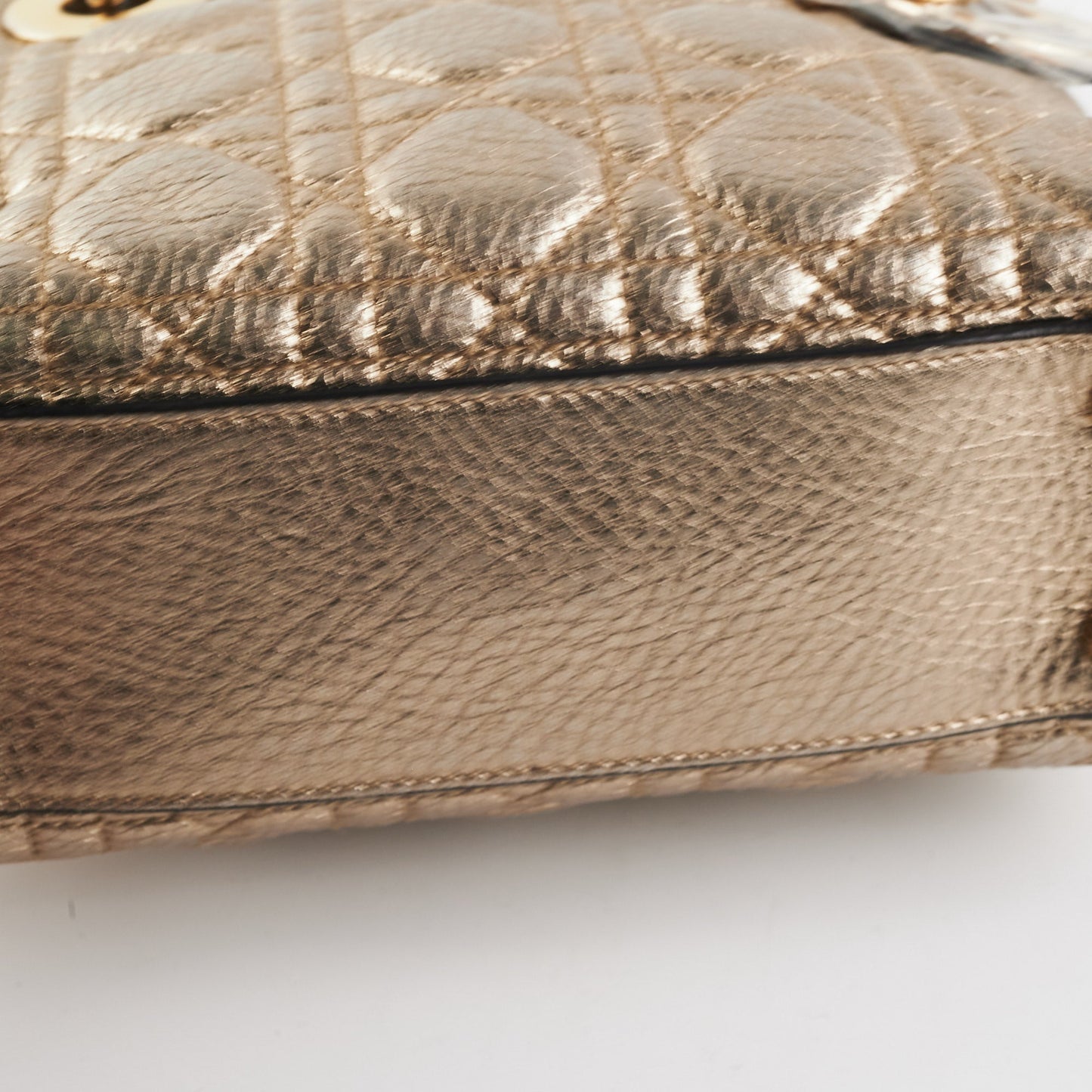 Dior Small Lady Dior Metallic Gold