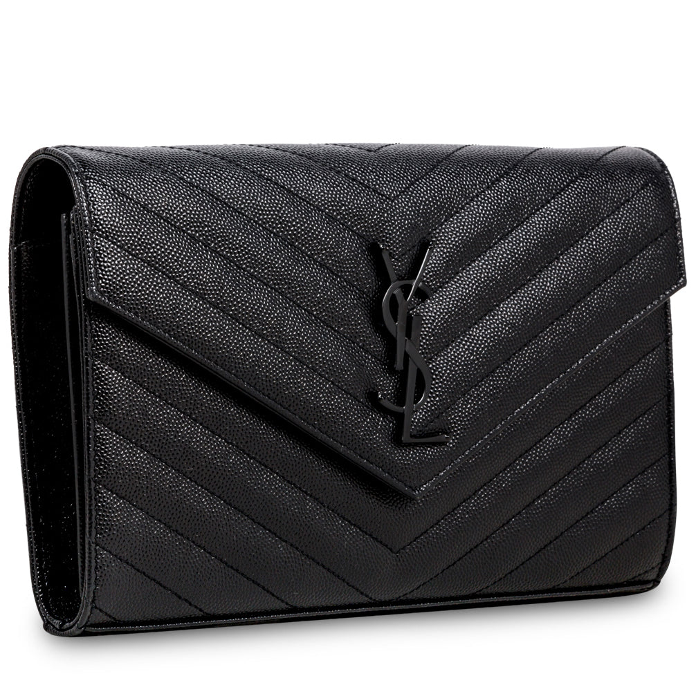 Saint Laurent Monogram Envelope Wallet on Chain