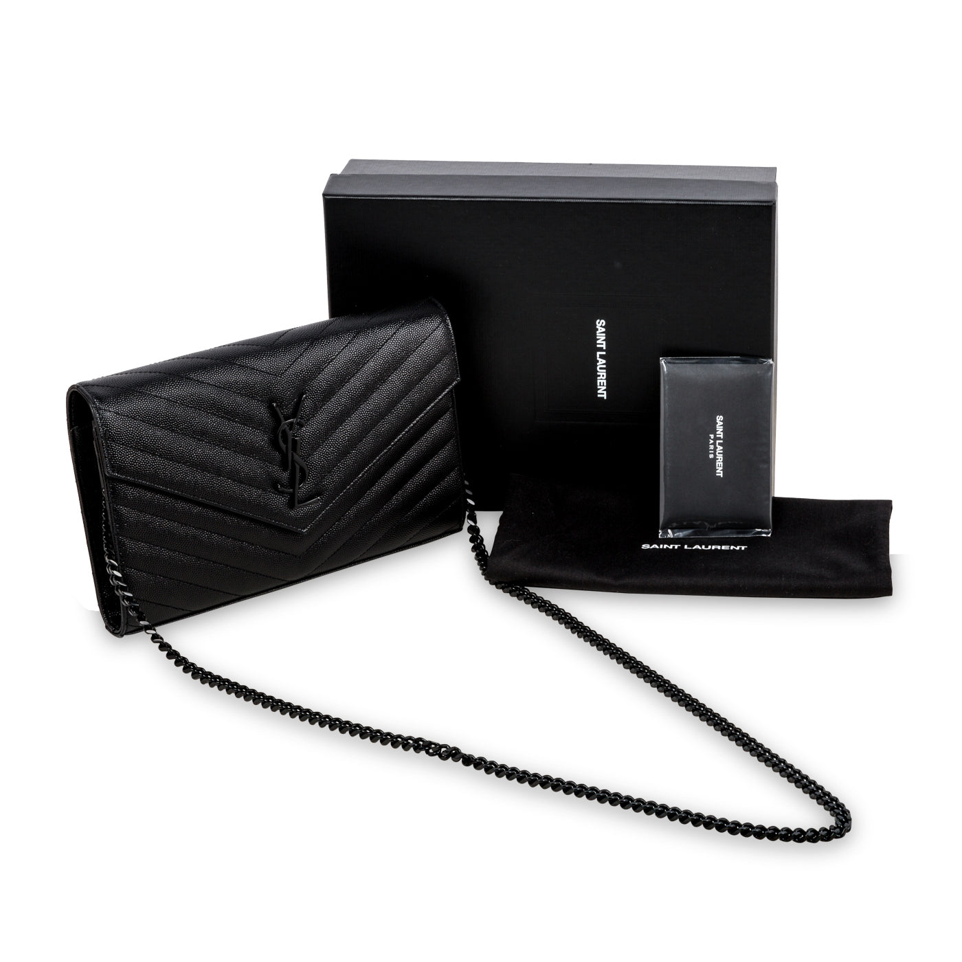 Saint Laurent Monogram Envelope Wallet on Chain