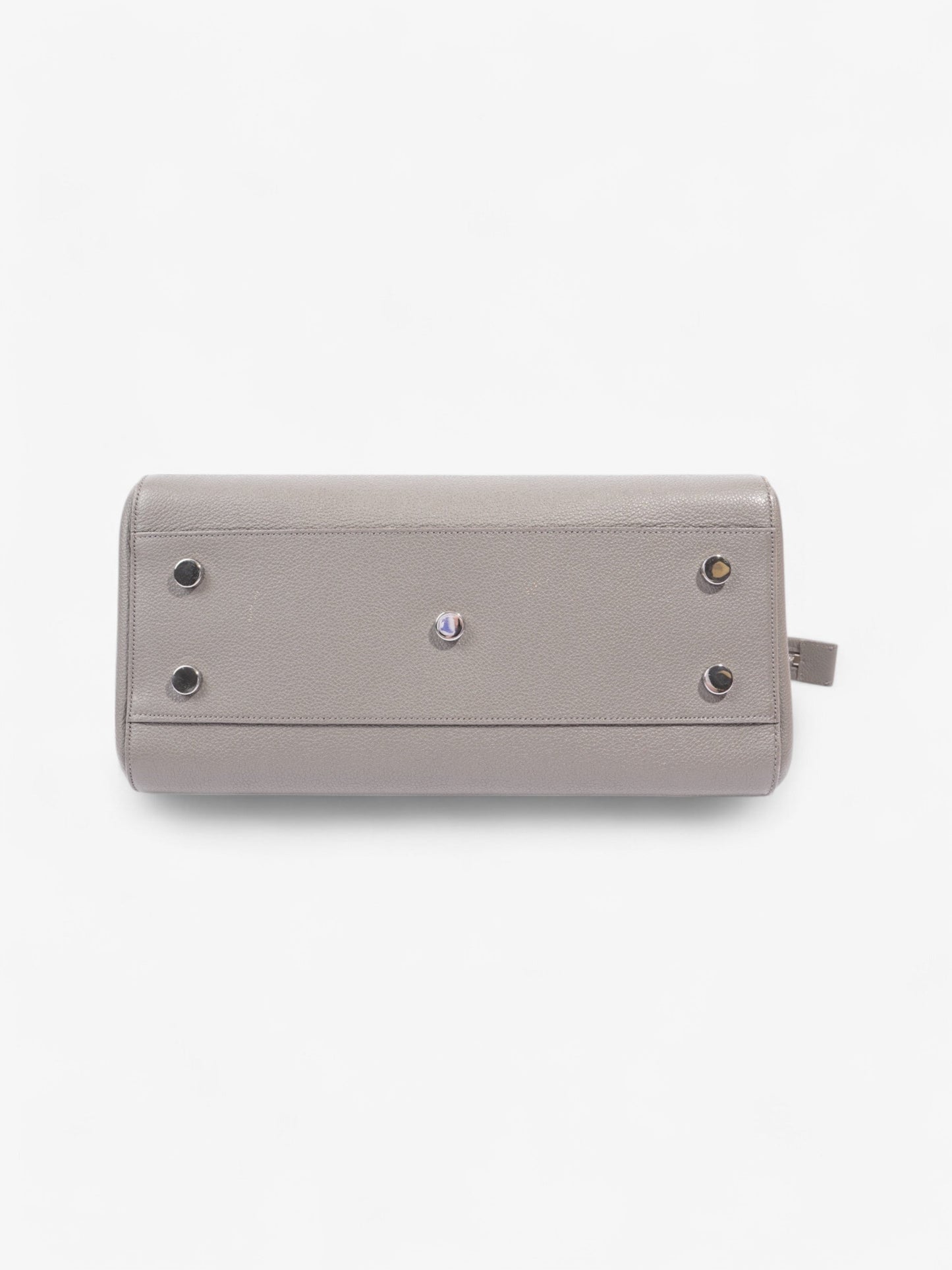 Saint Laurent Rive Gauche Cabas Tote Grey Grained Leather