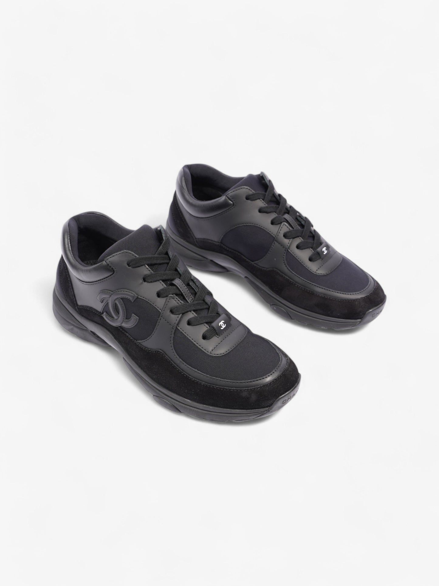 Chanel CC Logo Sneakers Black Suede EU 41 UK 7