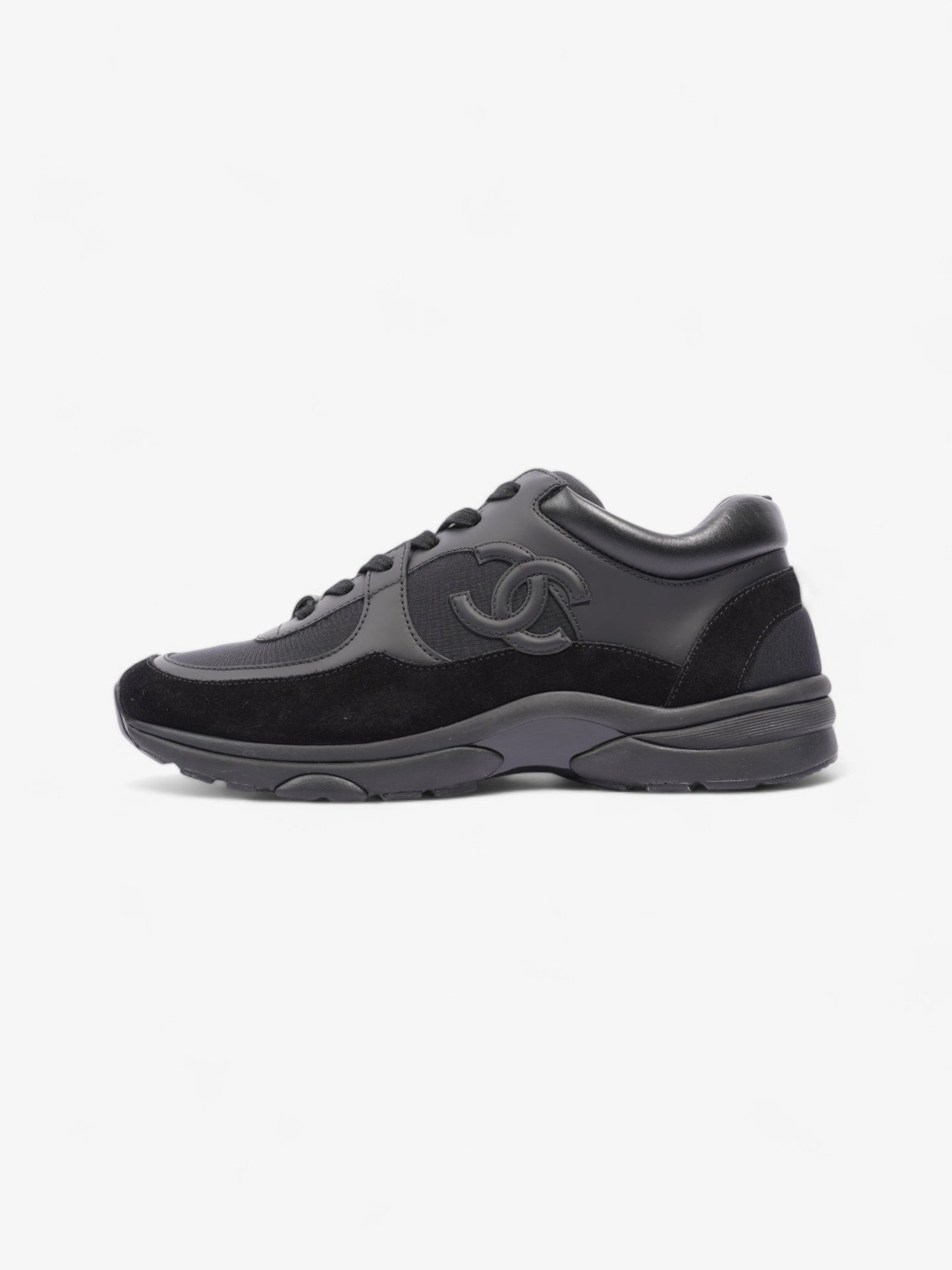 Chanel CC Logo Sneakers Black Suede EU 41 UK 7