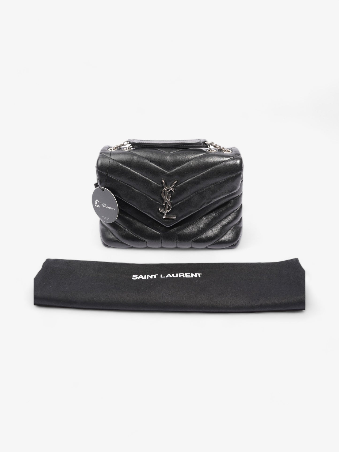 Saint Laurent Lou Lou Black Calfskin Leather Small