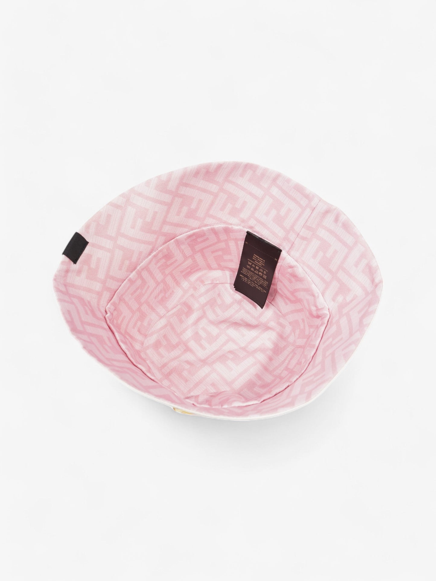 Fendi x Versace Fendace FF Baroque Bucket Hat Pink / Yellow / White Silk Medium