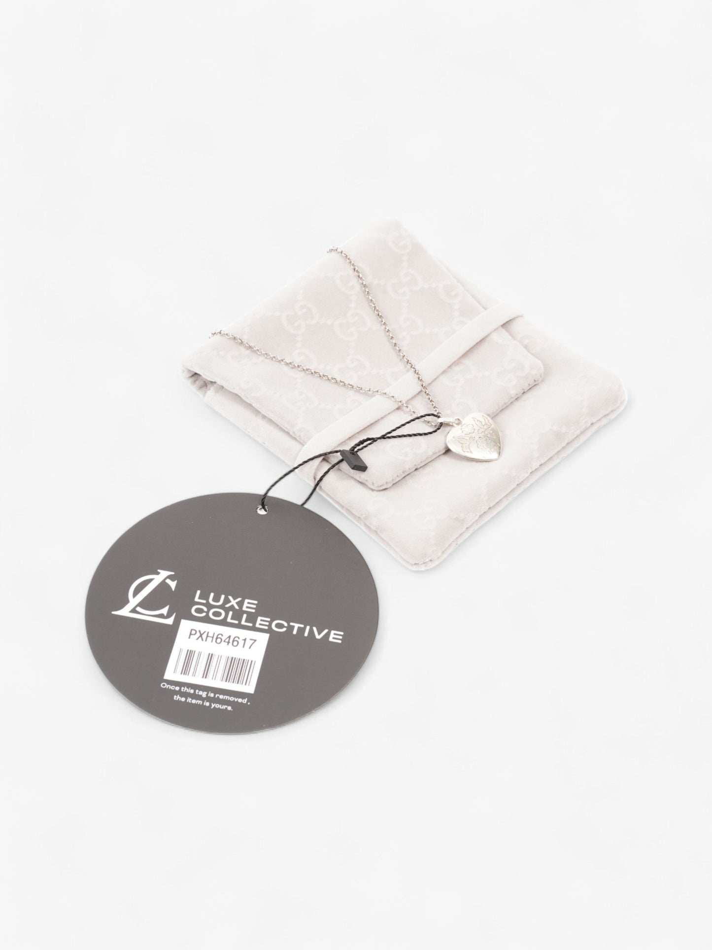Gucci Blind For Love Necklace Silver Silver Sterling