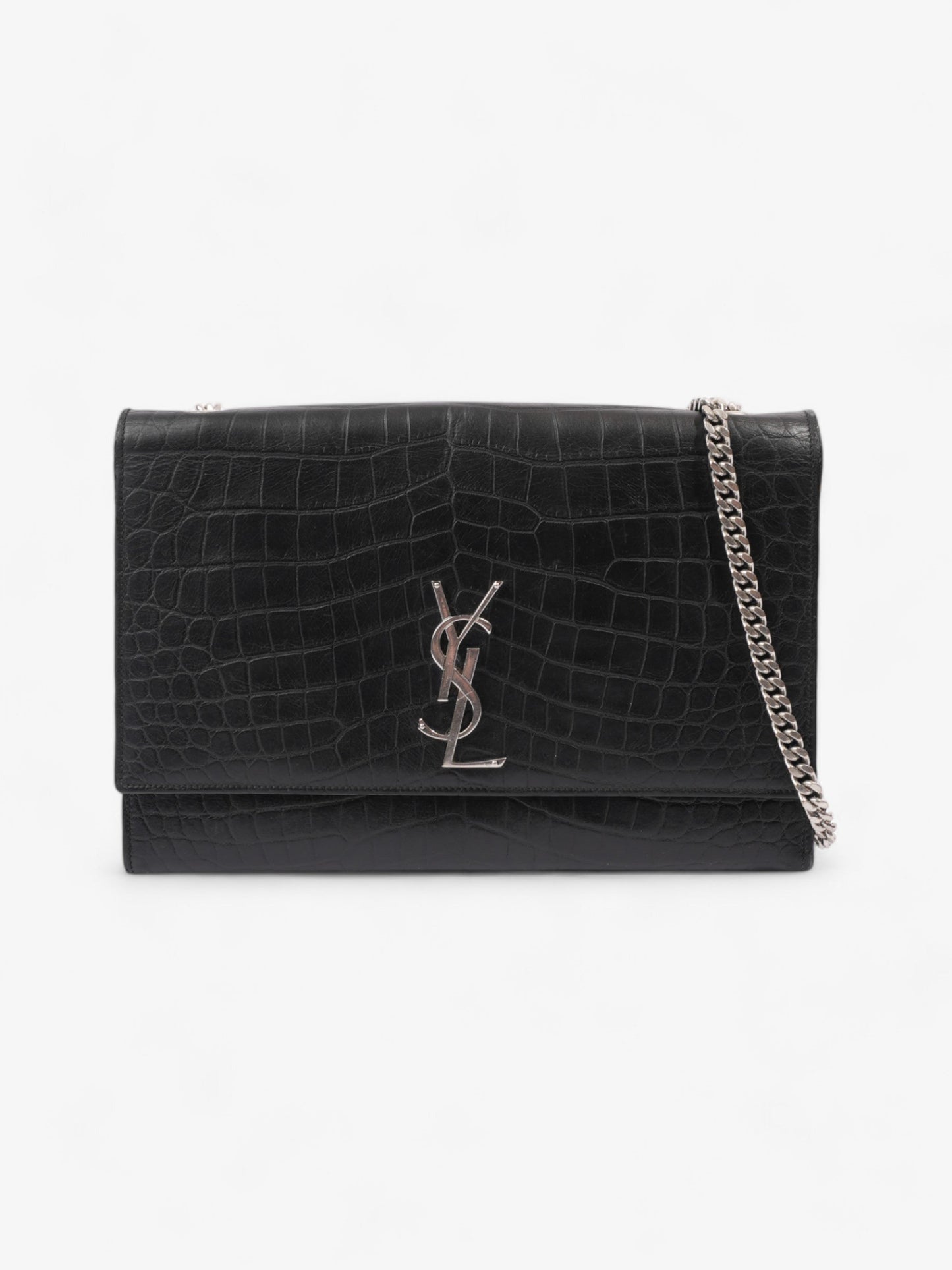 Saint Laurent Kate Black Embossed Leather