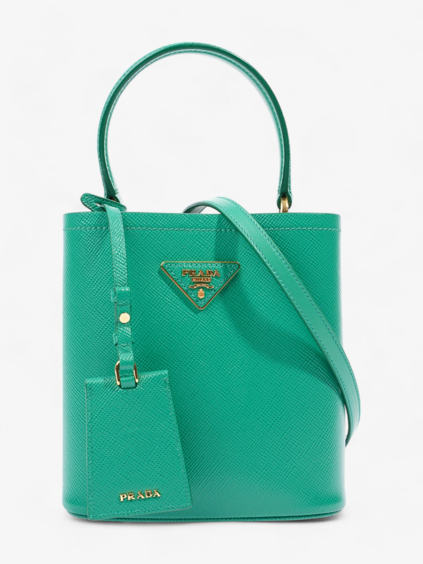 Prada Panier Bag Mango Saffiano Leather Small