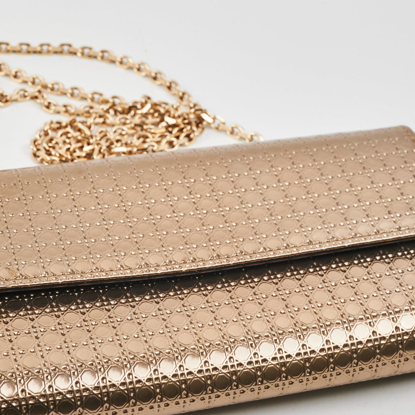 Christian Dior Champange Gold Wallet On Chain WOC