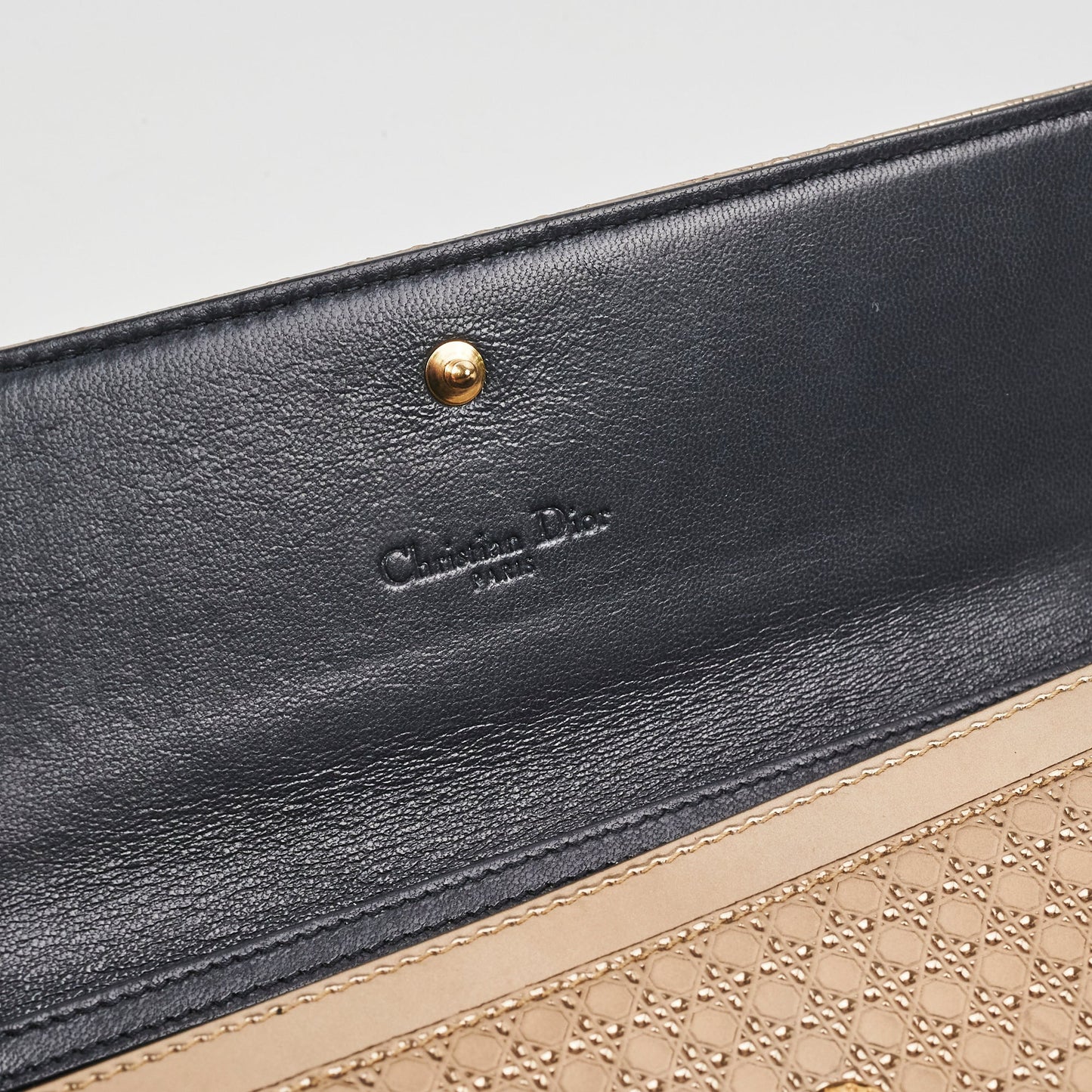 Christian Dior Champange Gold Wallet On Chain WOC