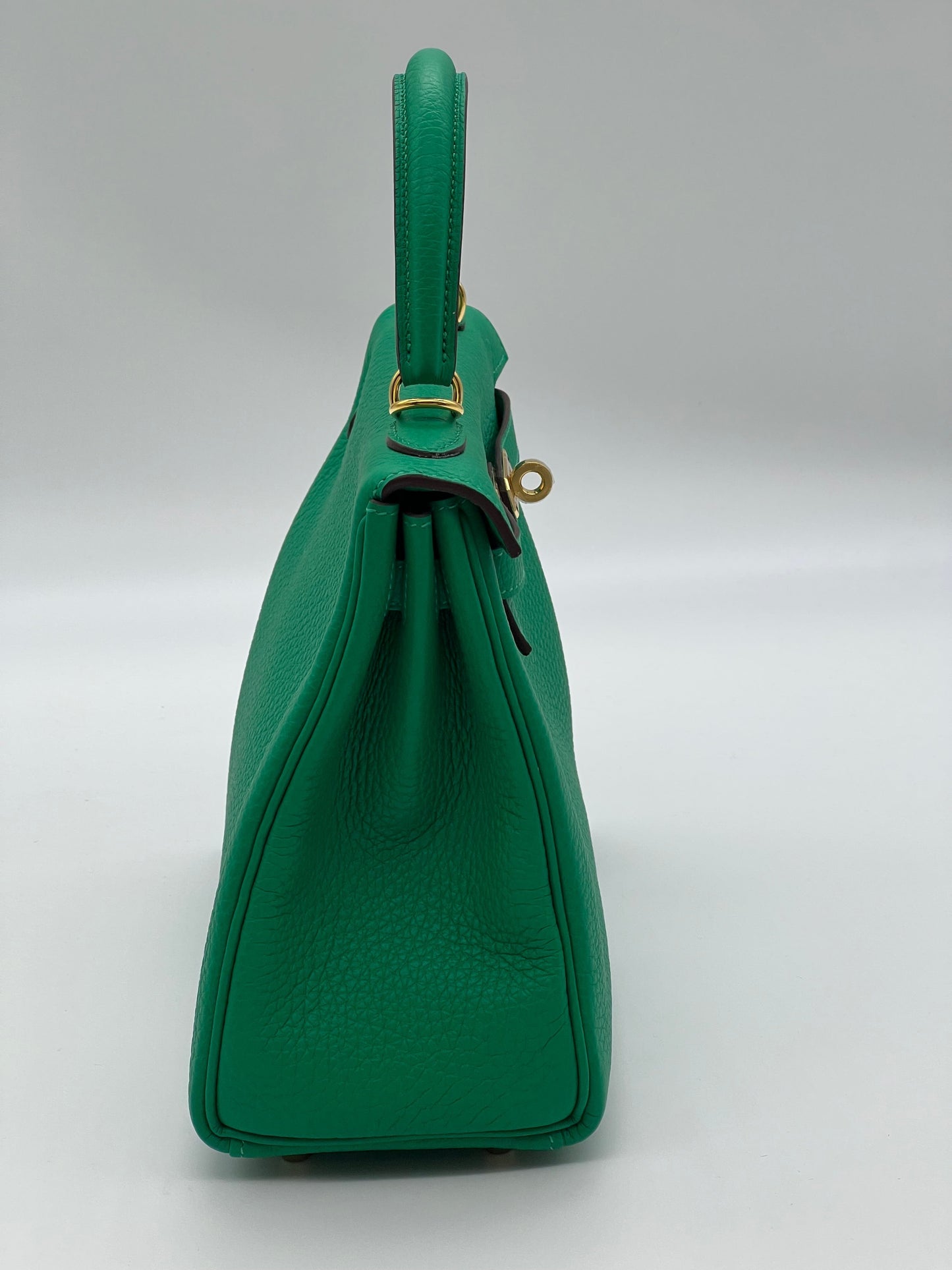 Hermes Kelly 25 Retourne Veau Togo Perso Menthe
