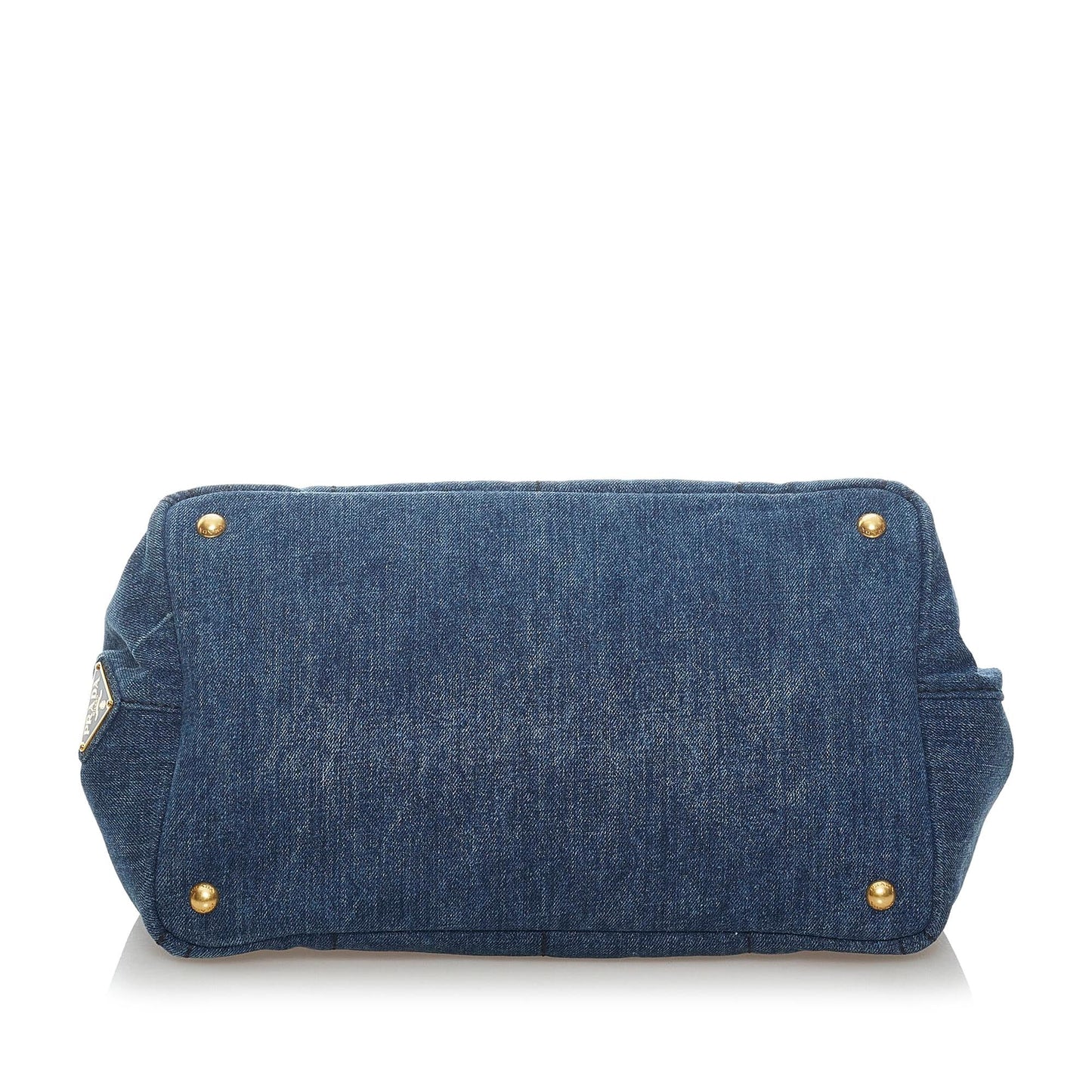 Prada Canapa Logo Denim Handbag (SHG-33176)