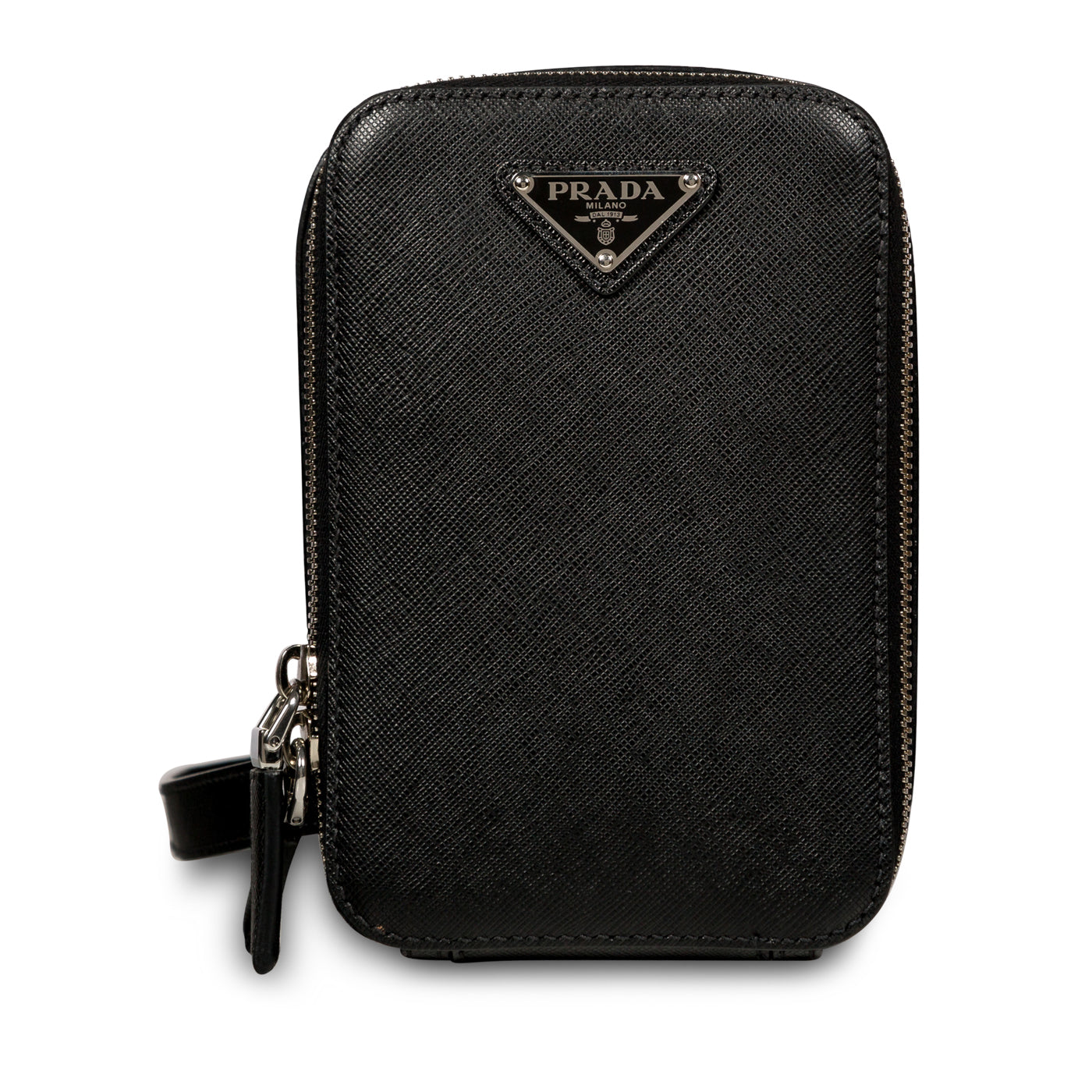 Prada Logo Plaque Saffiano Harness