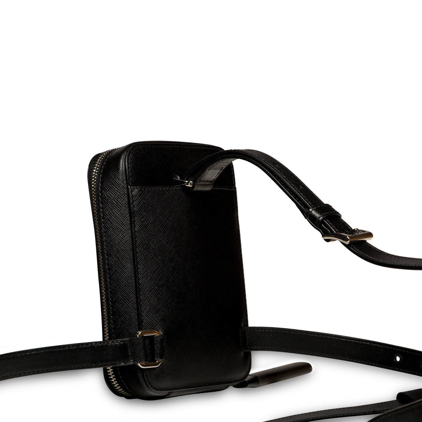 Prada Logo Plaque Saffiano Harness
