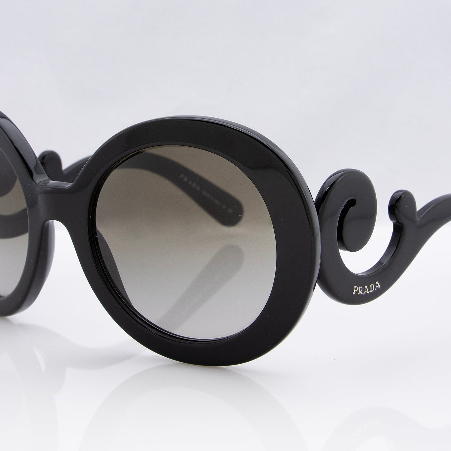 Prada Minimal Baroque Round Sunglasses (SHF-22767)