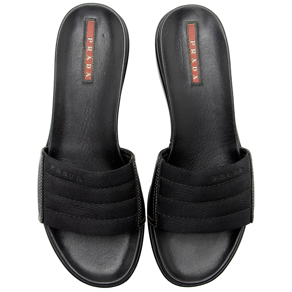 Prada Nylon Sport Sandals - Size 7.5 / 37.5 (SHF-19303)