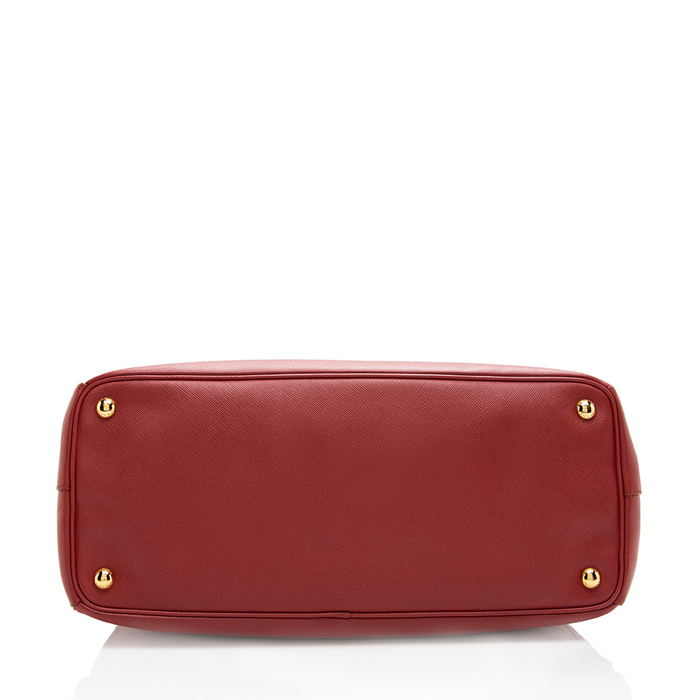 Prada Saffiano Leather Lux Double-Zip Medium Tote - FINAL SALE (SHF-18141)
