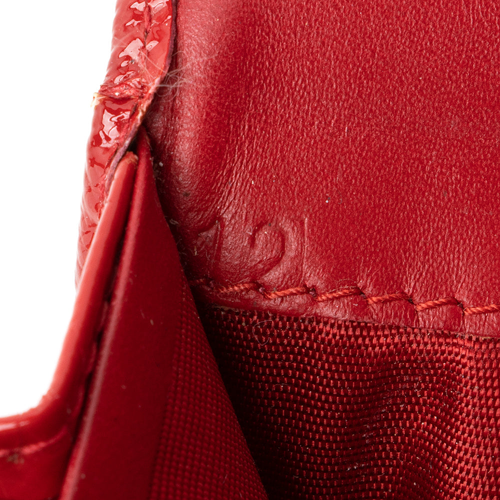 Prada Saffiano Vernice Bow Continental Wallet - FINAL SALE (SHF-19372)
