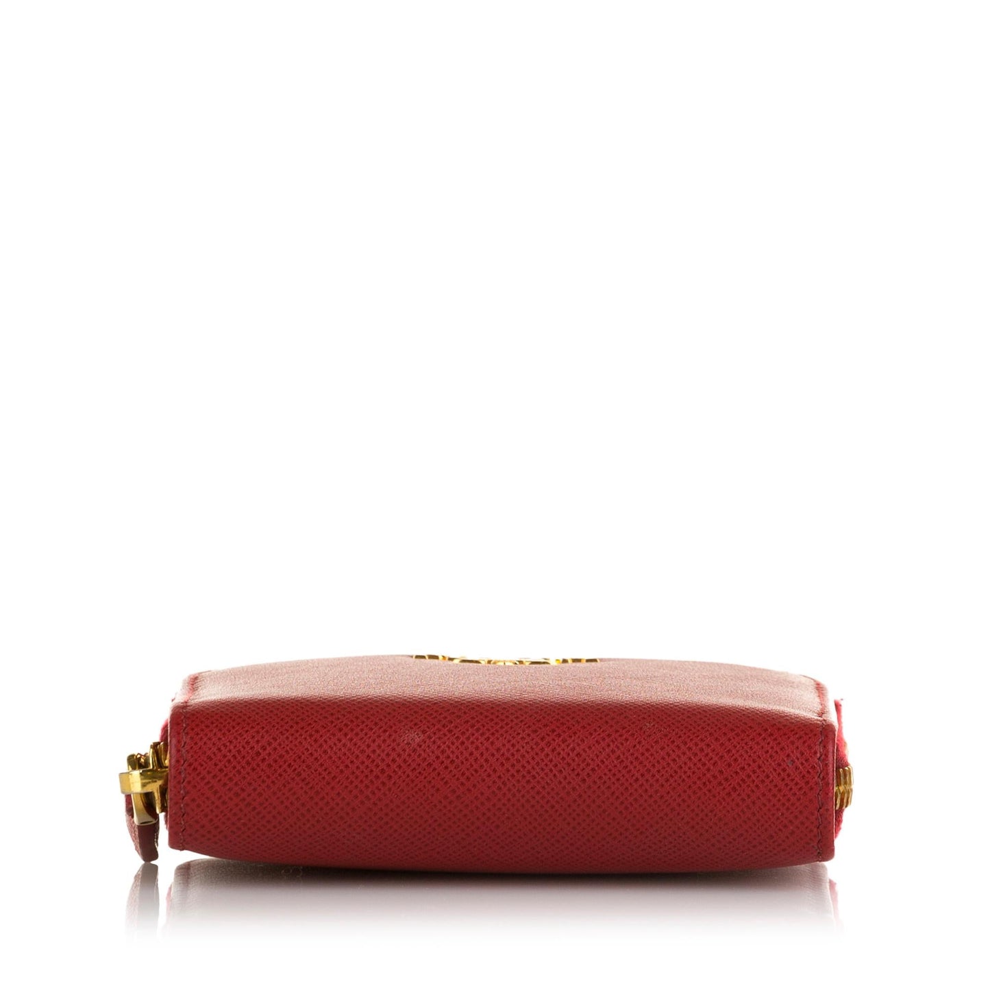 Prada Saffiano Zip Around Compact Wallet (SHG-36835)