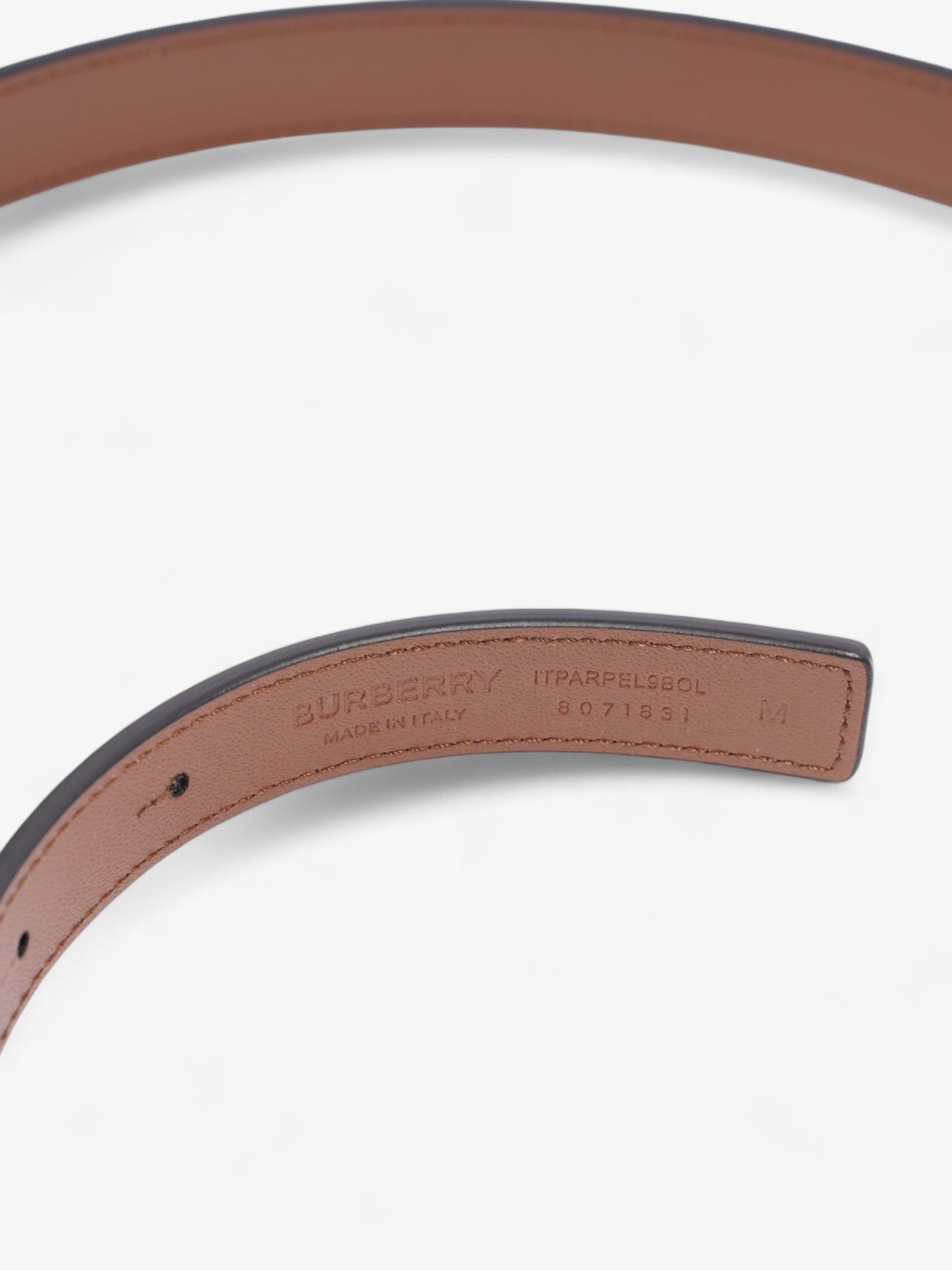 Burberry TB Reversible Belt Black / Brown / Gold Leather Medium - 123cm