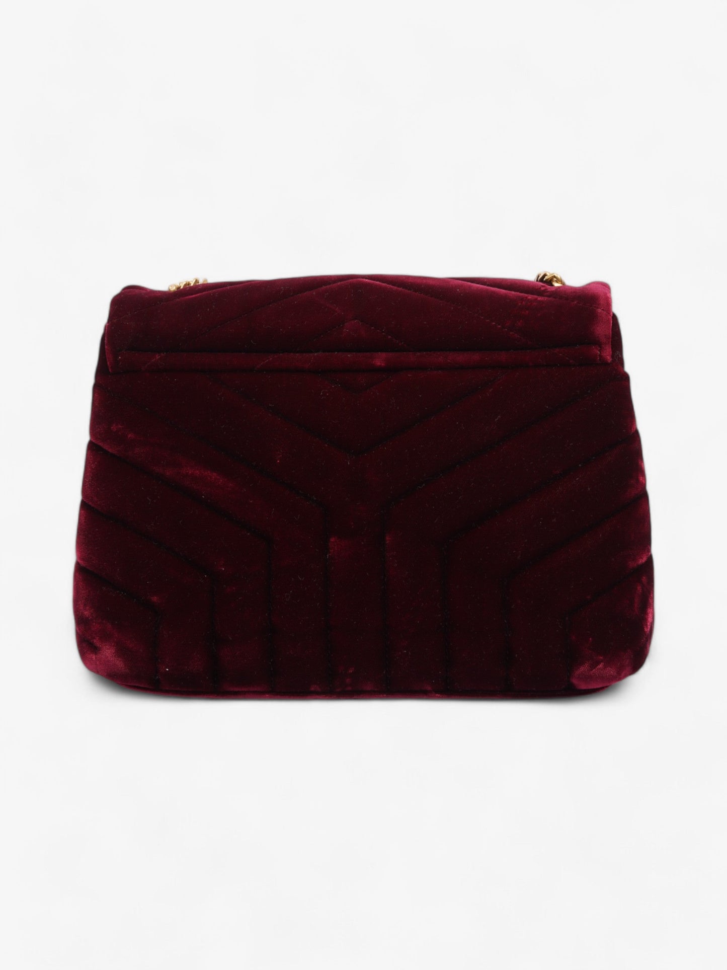 Saint Laurent Lou Lou Burgundy Velvet Small