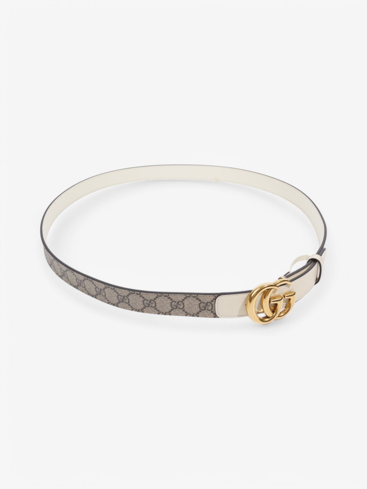 Gucci GG Blet Beige / White Coated Canvas