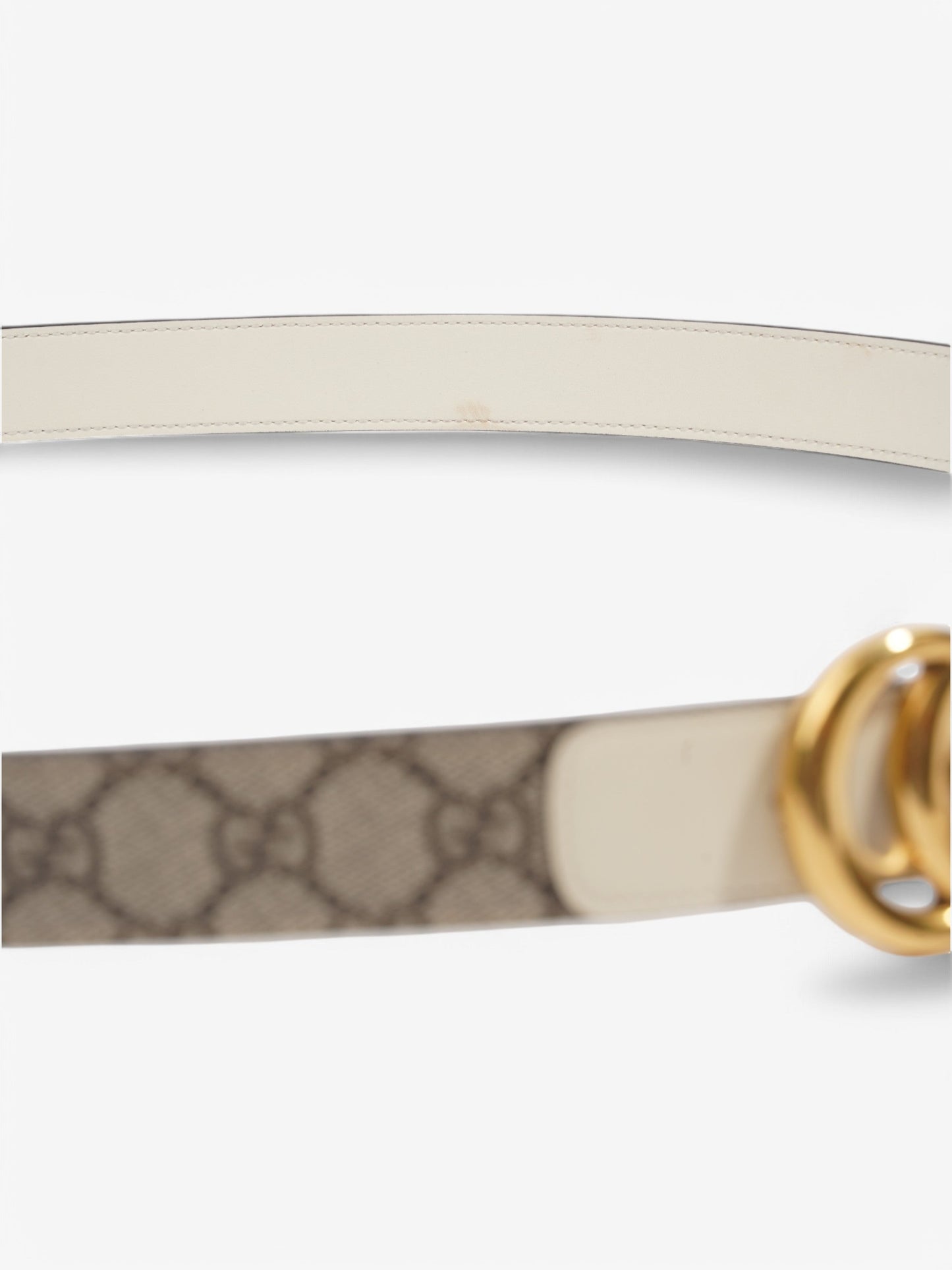 Gucci GG Blet Beige / White Coated Canvas