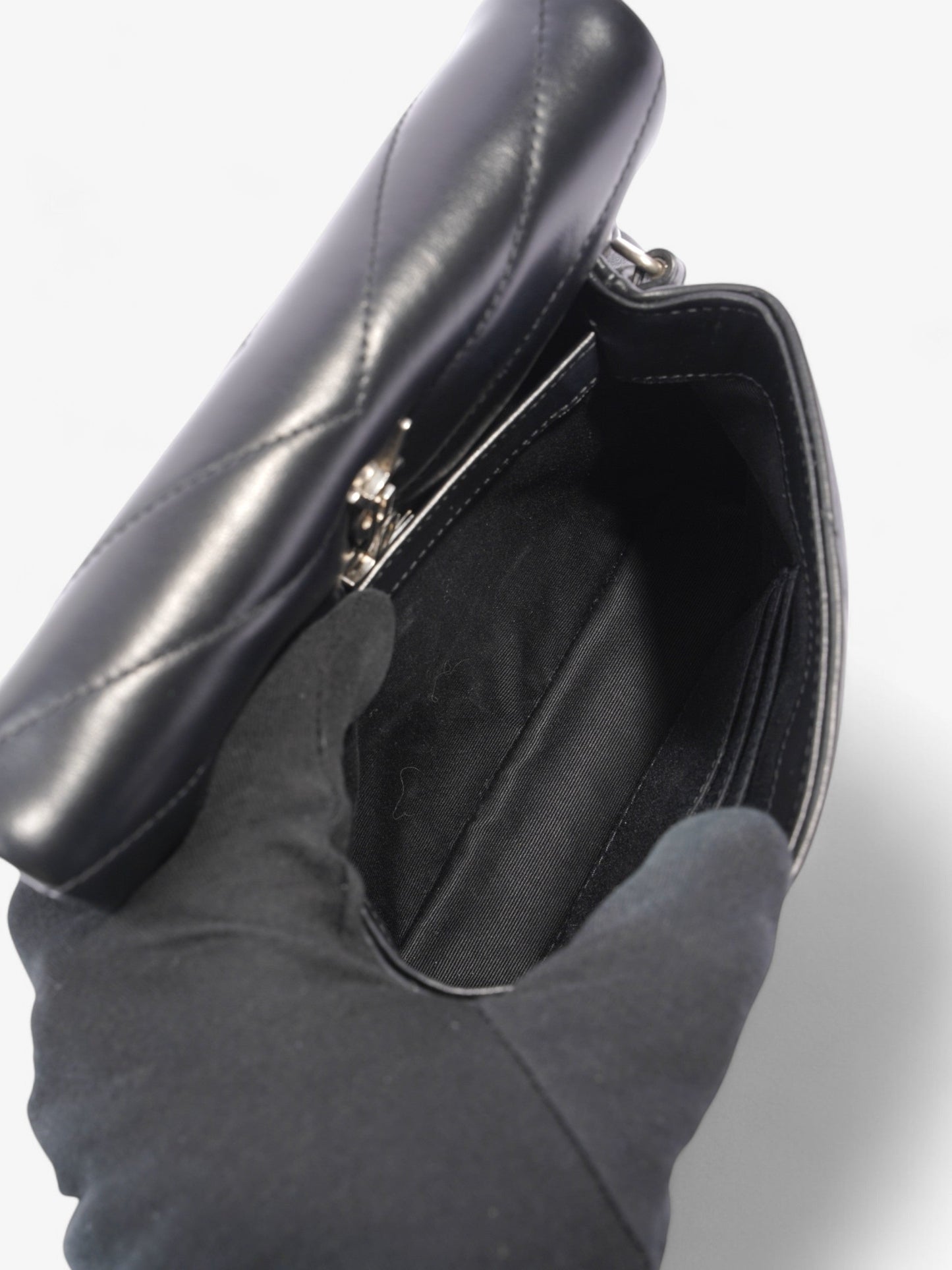 Saint Laurent Lou Lou Black Matelasse Leather Toy