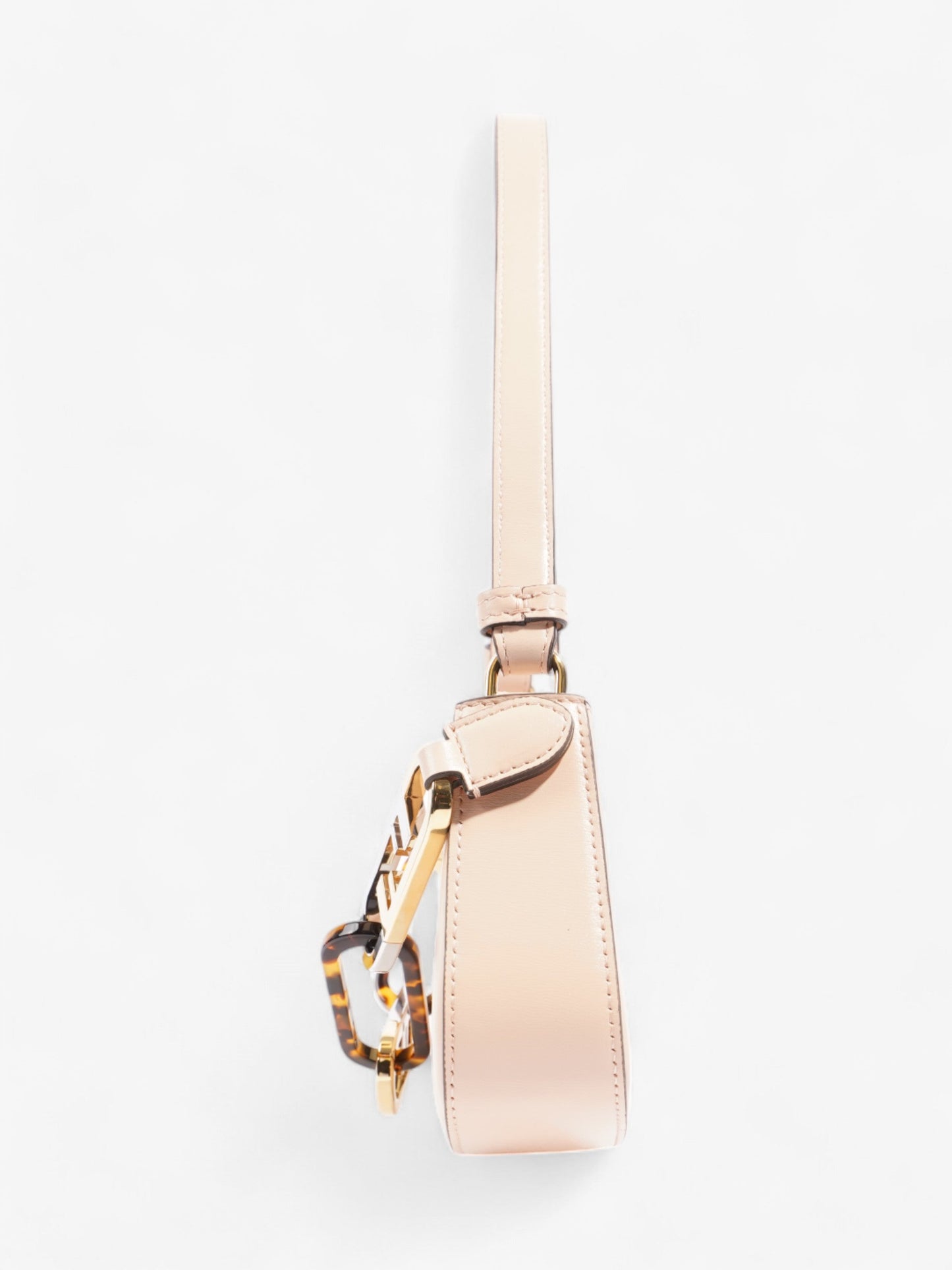 Fendi O Lock Swing Light Rose / Tortoise / Silver Calfskin Leather